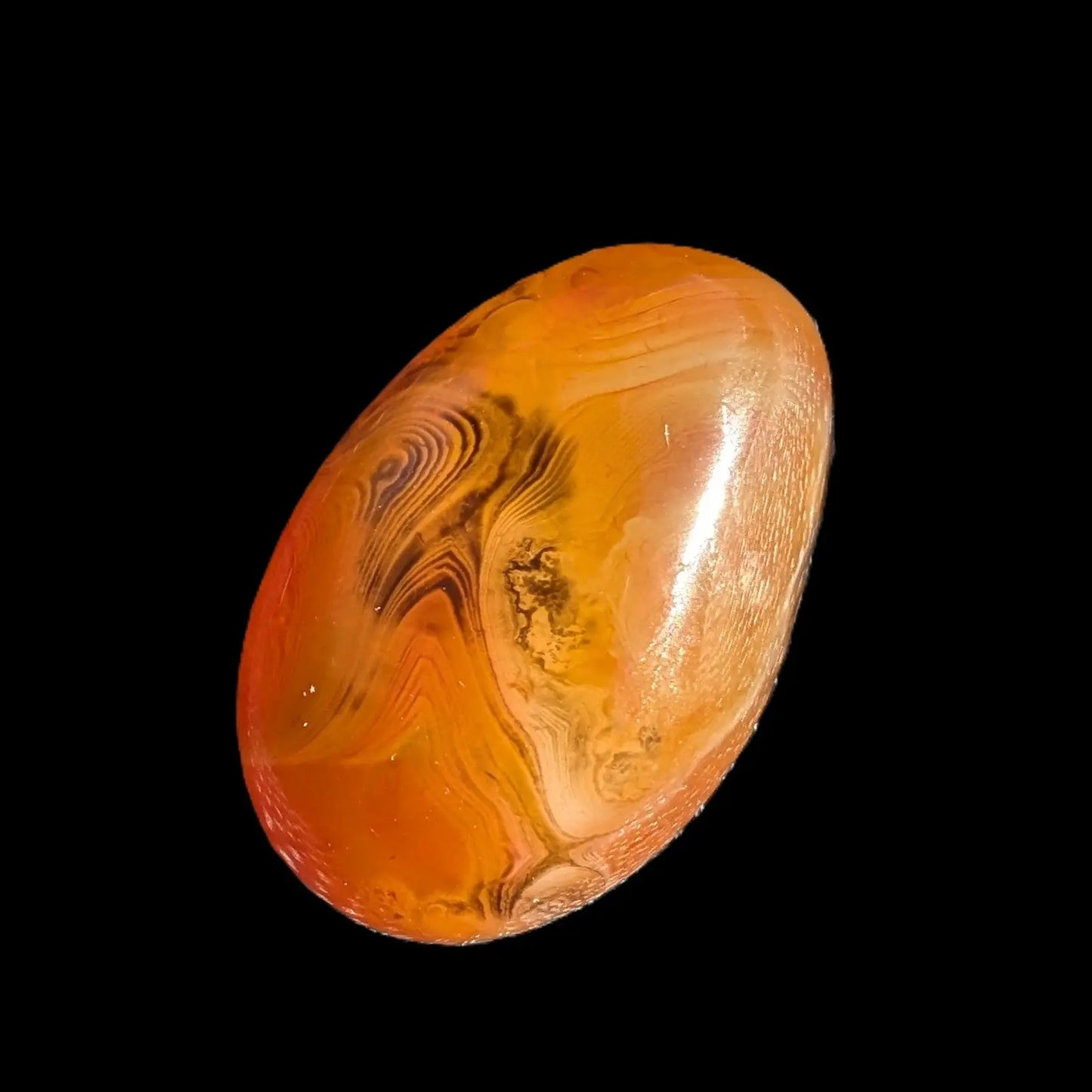 Crazy Lace Silk Banded Agate tumbled stone from Madagascar 35*54mm 68g Rocks and Things