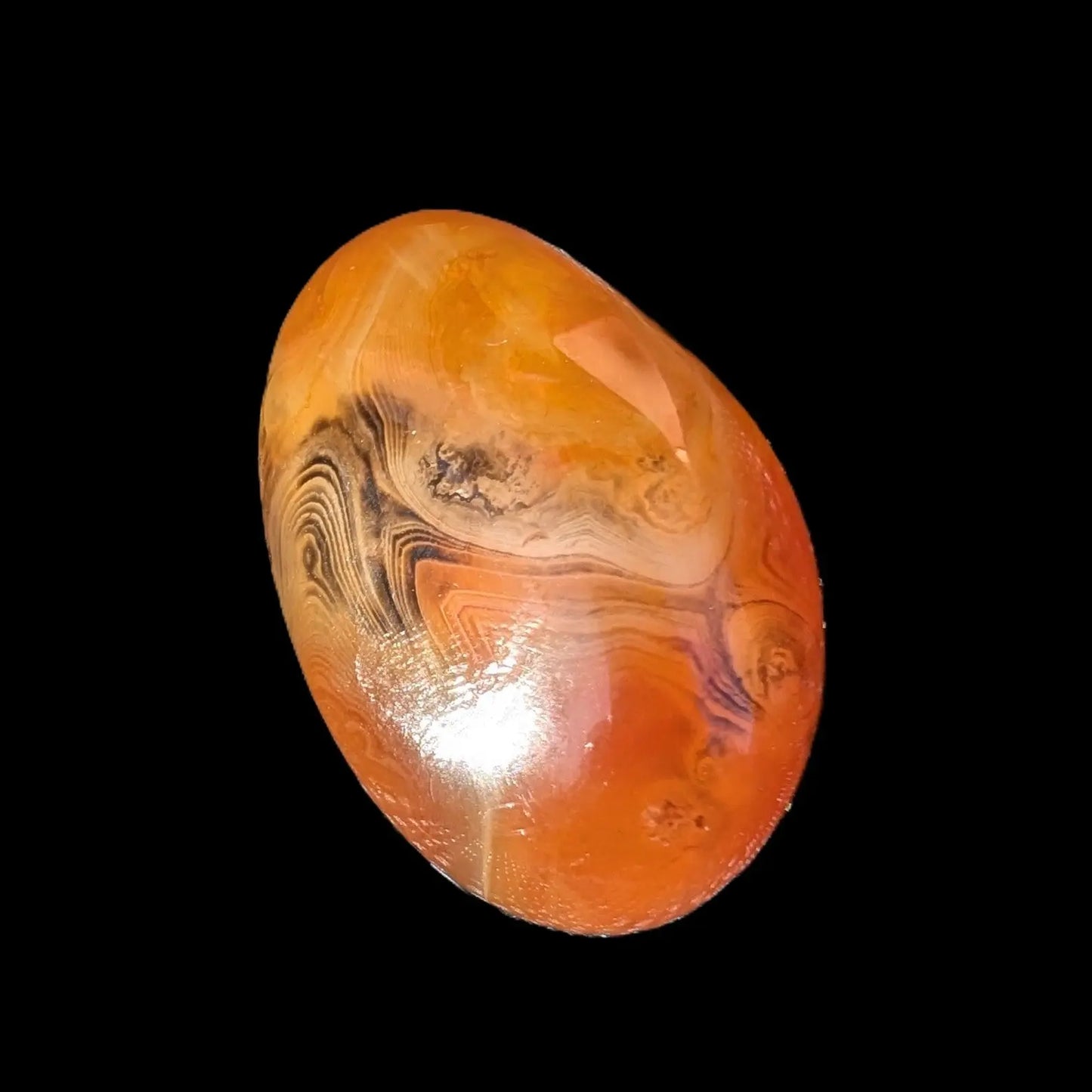 Crazy Lace Silk Banded Agate tumbled stone from Madagascar 35*54mm 68g Rocks and Things