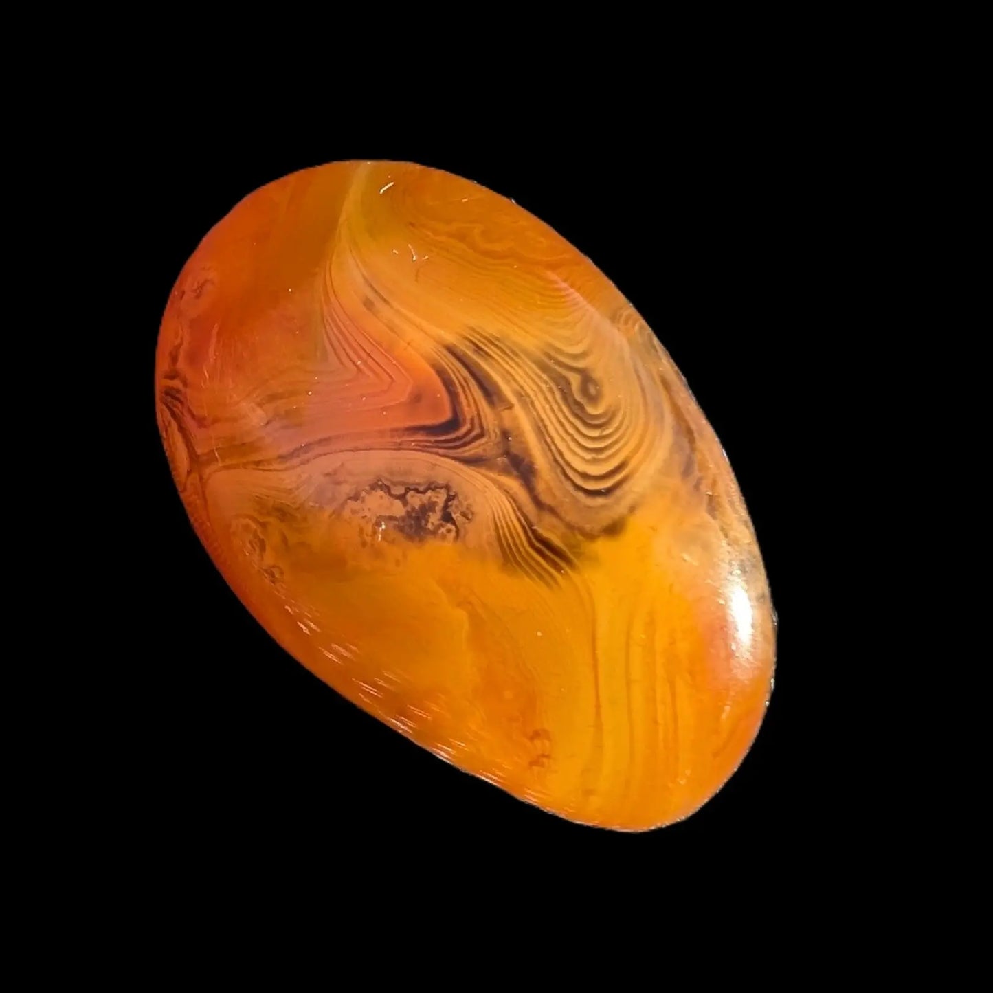 Crazy Lace Silk Banded Agate tumbled stone from Madagascar 35*54mm 68g Rocks and Things