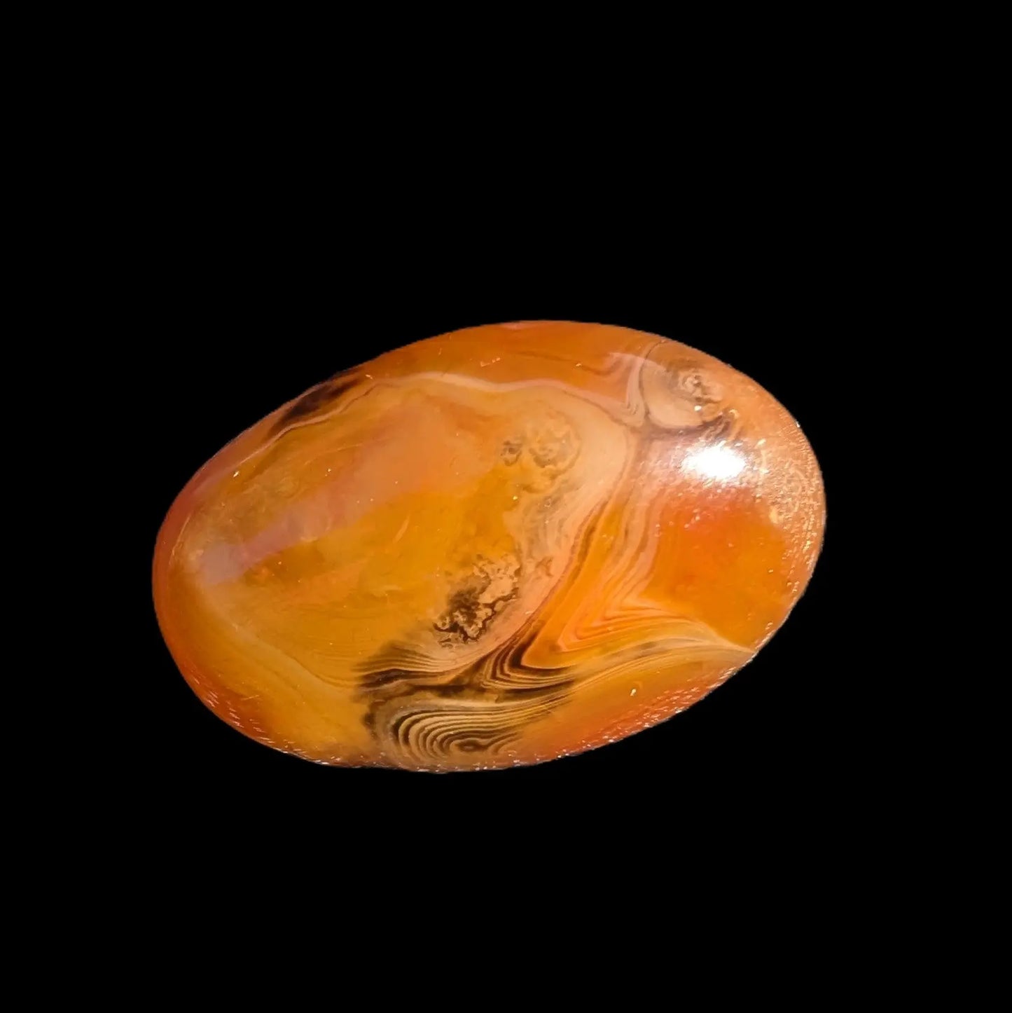 Crazy Lace Silk Banded Agate tumbled stone from Madagascar 35*54mm 68g Rocks and Things