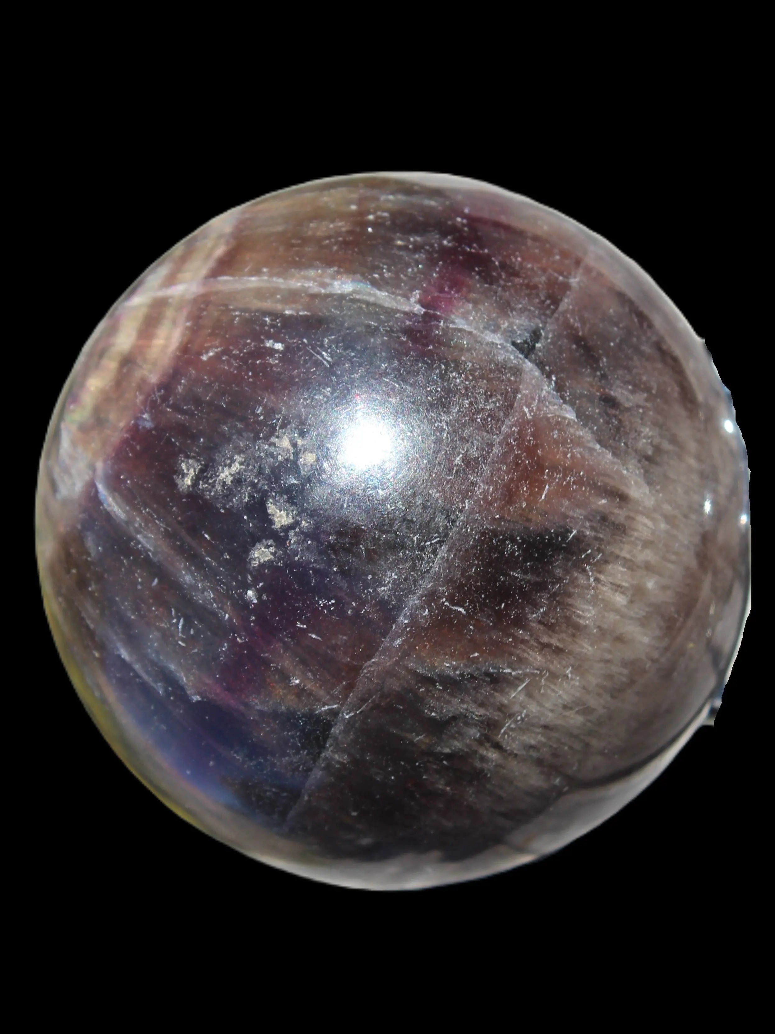 Dark Fluorite sphere 504g Rocks and Things