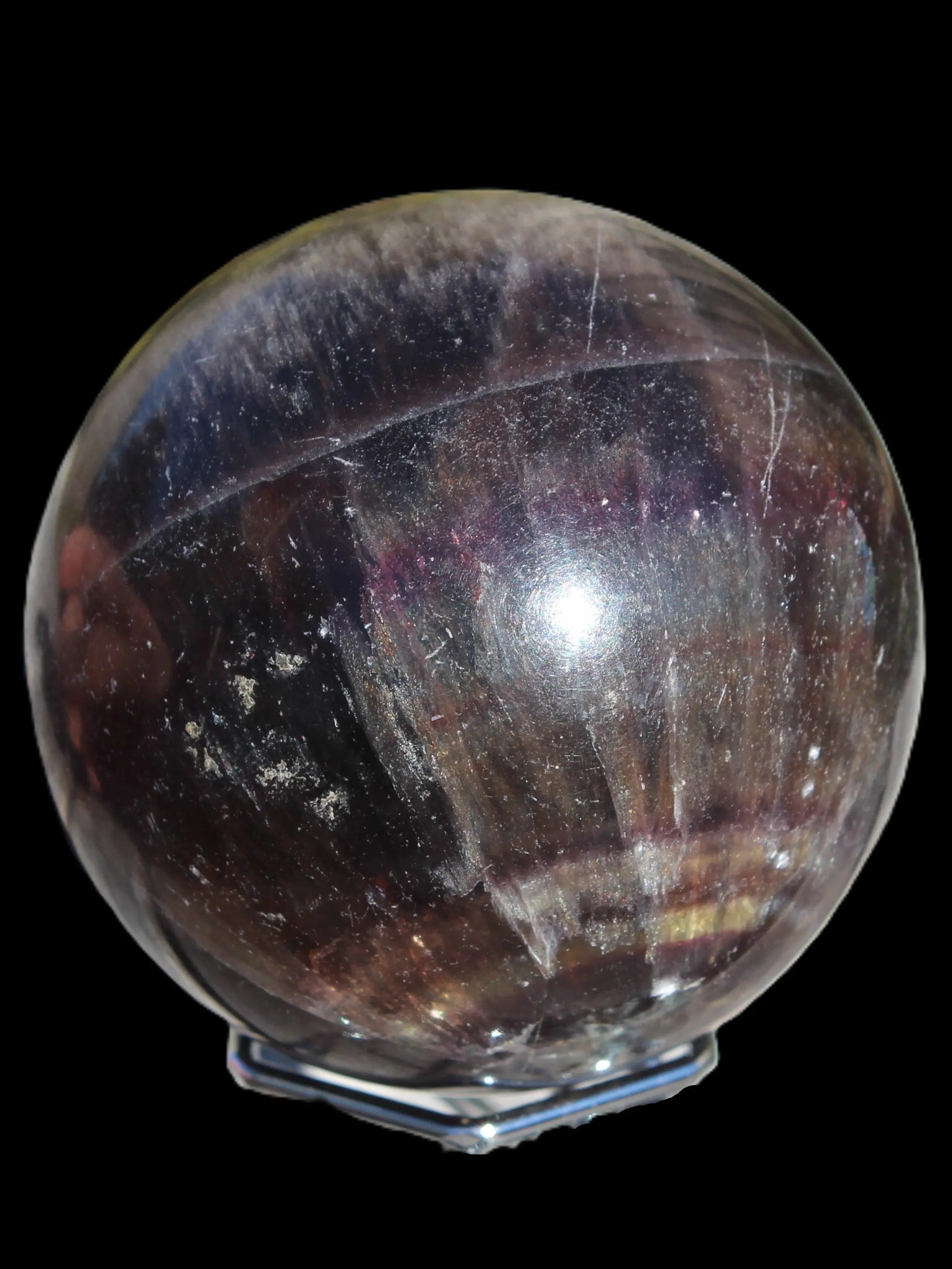 Dark Fluorite sphere 504g Rocks and Things