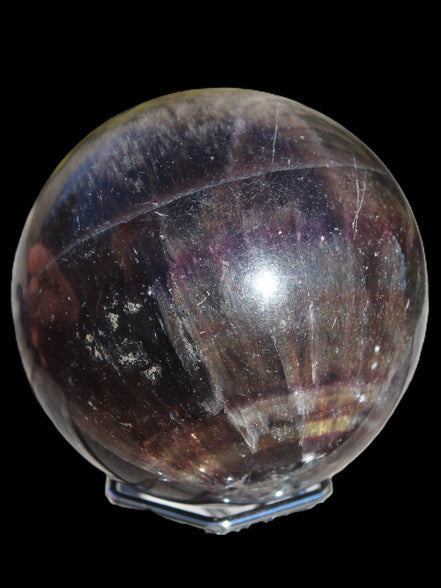 Dark Fluorite sphere 504g Rocks and Things