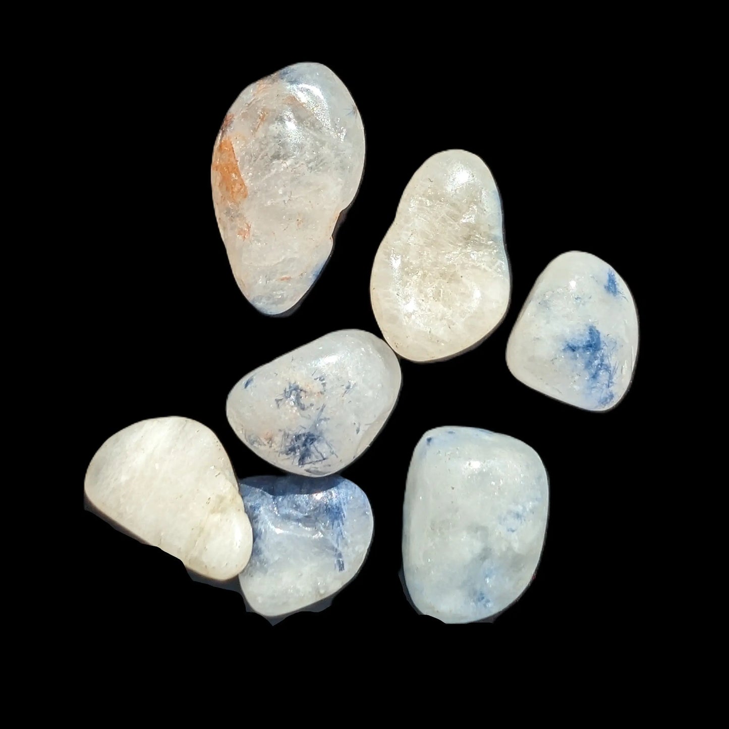 Dumortierite Blue hair Quartz 7 tiny crystals 7-9g Rocks and Things