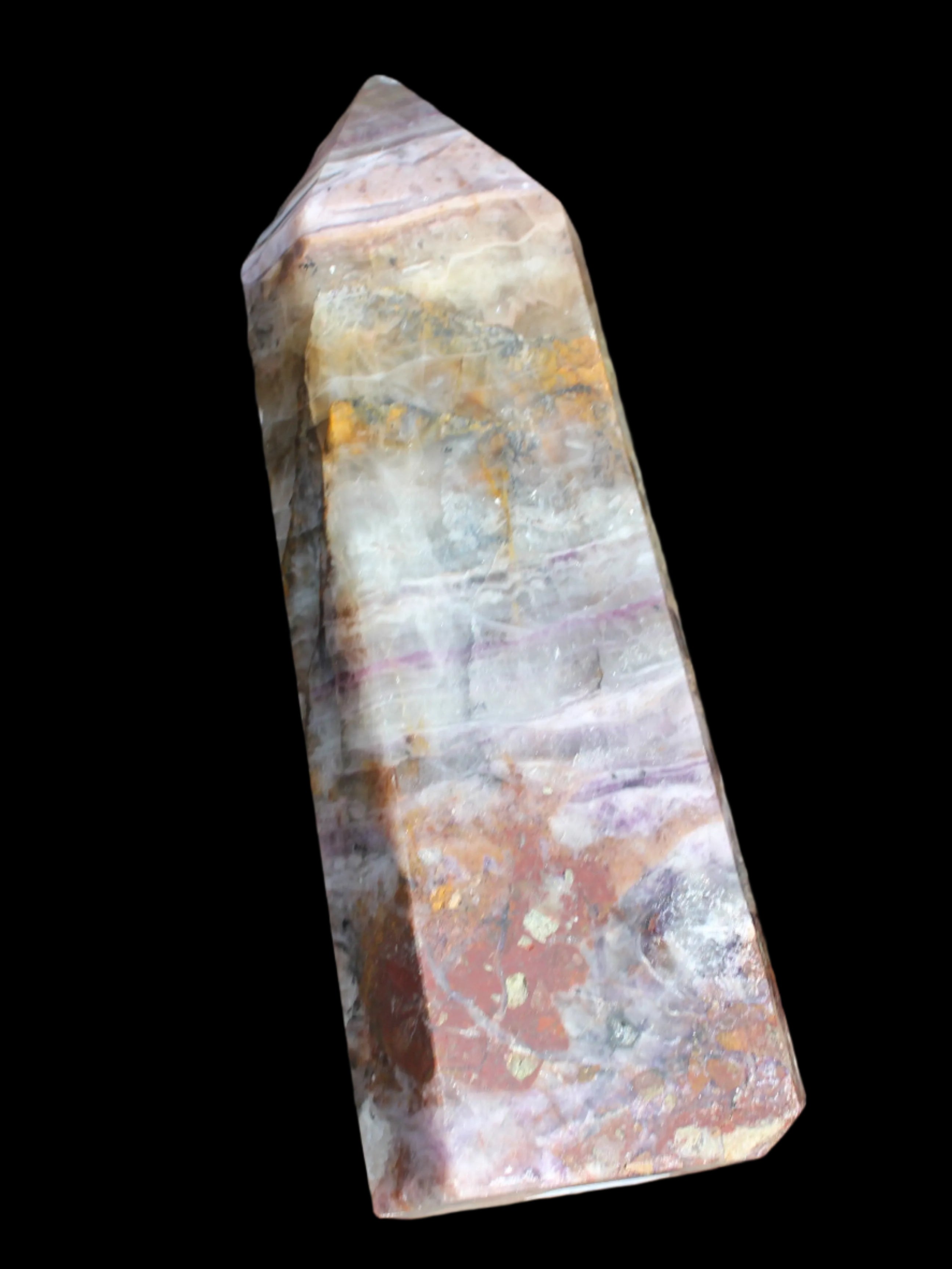 Fluorite obelisk 2450g in sunlight - Rocks and Things Store