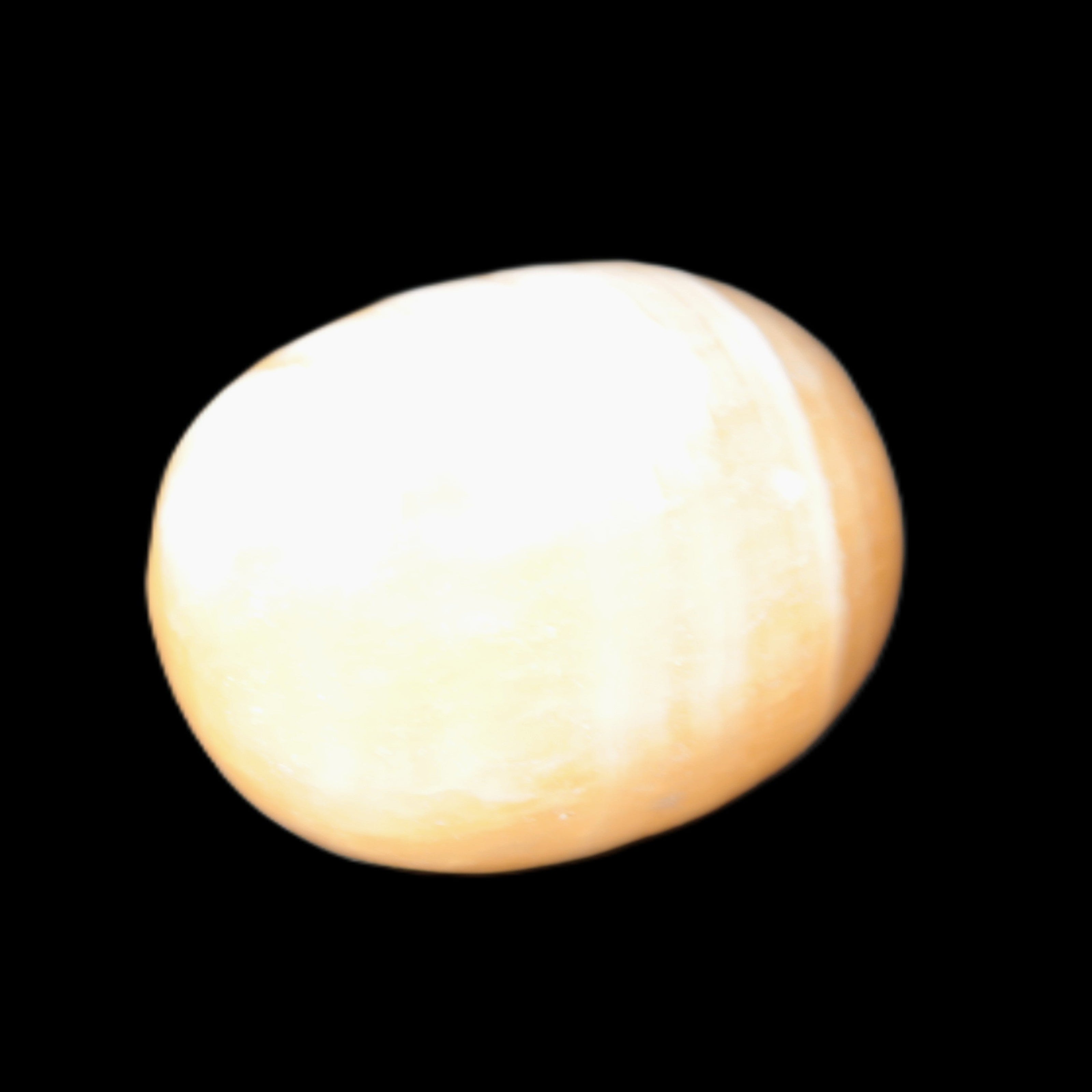 Lemon Calcite tumbled stone 21-24g Rocks and Things Store