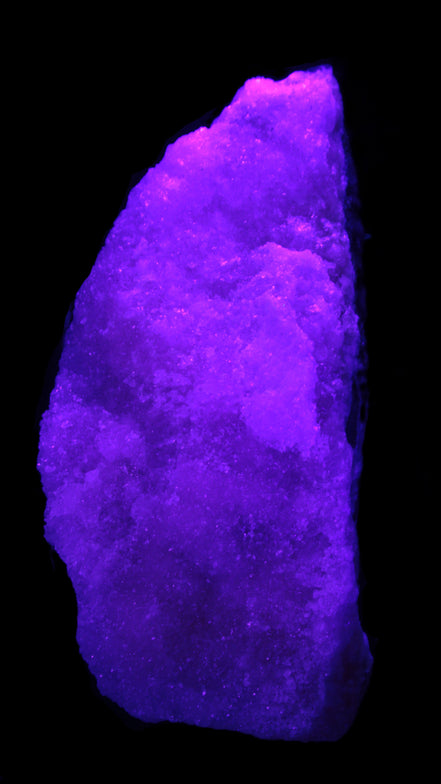 Pink Aragonite specimen on Ironstone matrix 150*22*75mm 336g in UV light -  Rocks and Things Store