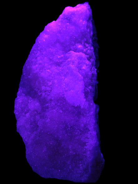 Pink Aragonite specimen on Ironstone matrix 150*22*75mm 336g in UV light -  Rocks and Things Store