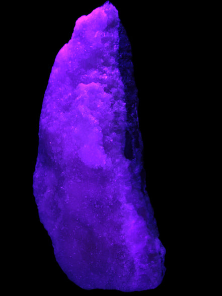 Pink Aragonite specimen on Ironstone matrix 150*22*75mm 336g in UV light -  Rocks and Things Store