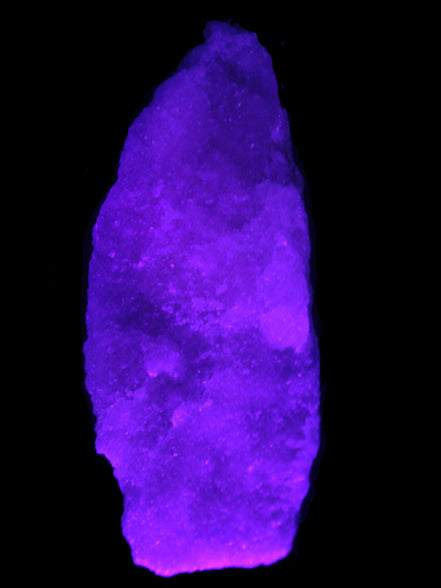 Pink Aragonite specimen on Ironstone matrix 150*22*75mm 336g in UV light -  Rocks and Things Store