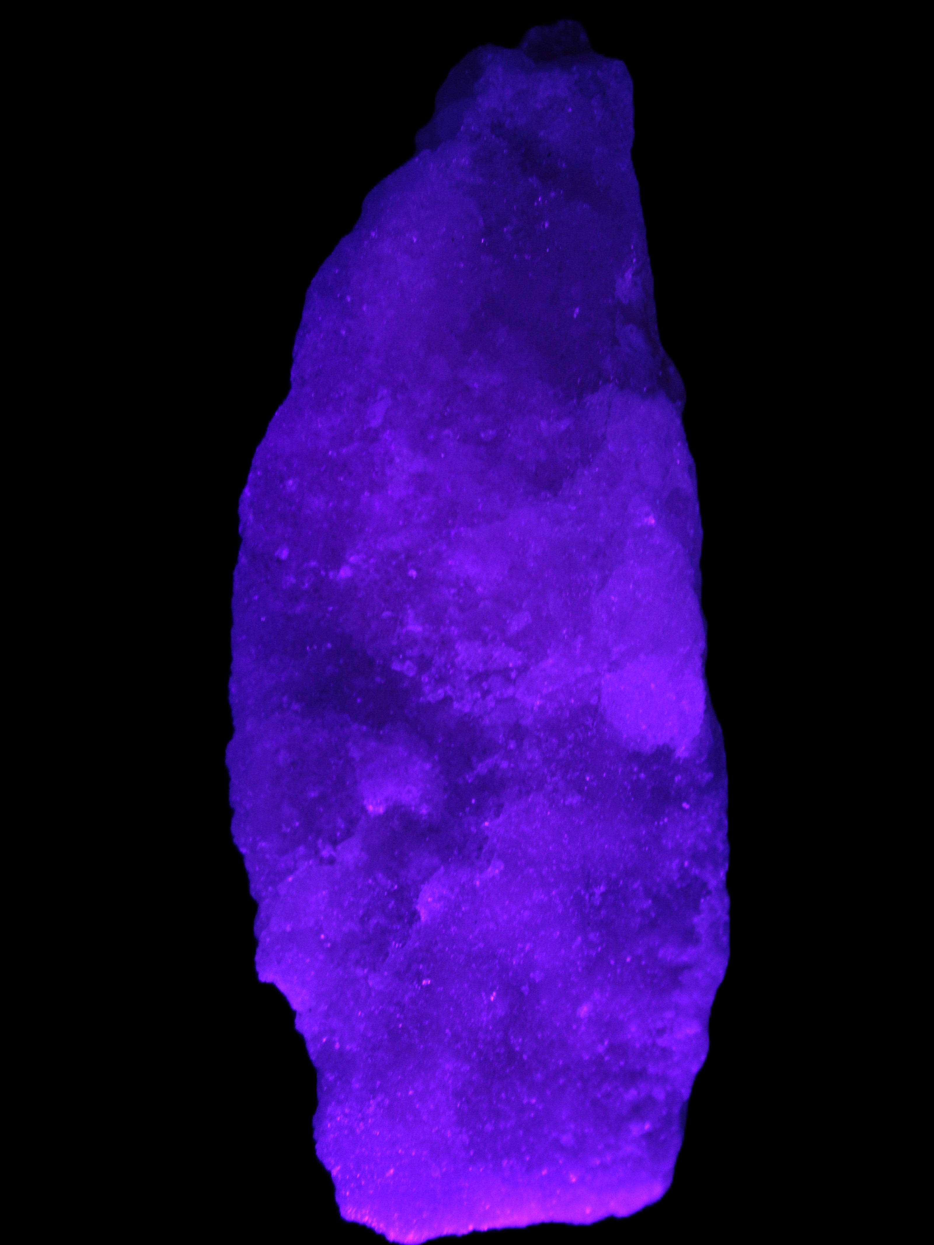 Pink Aragonite specimen on Ironstone matrix 150*22*75mm 336g in UV light -  Rocks and Things Store