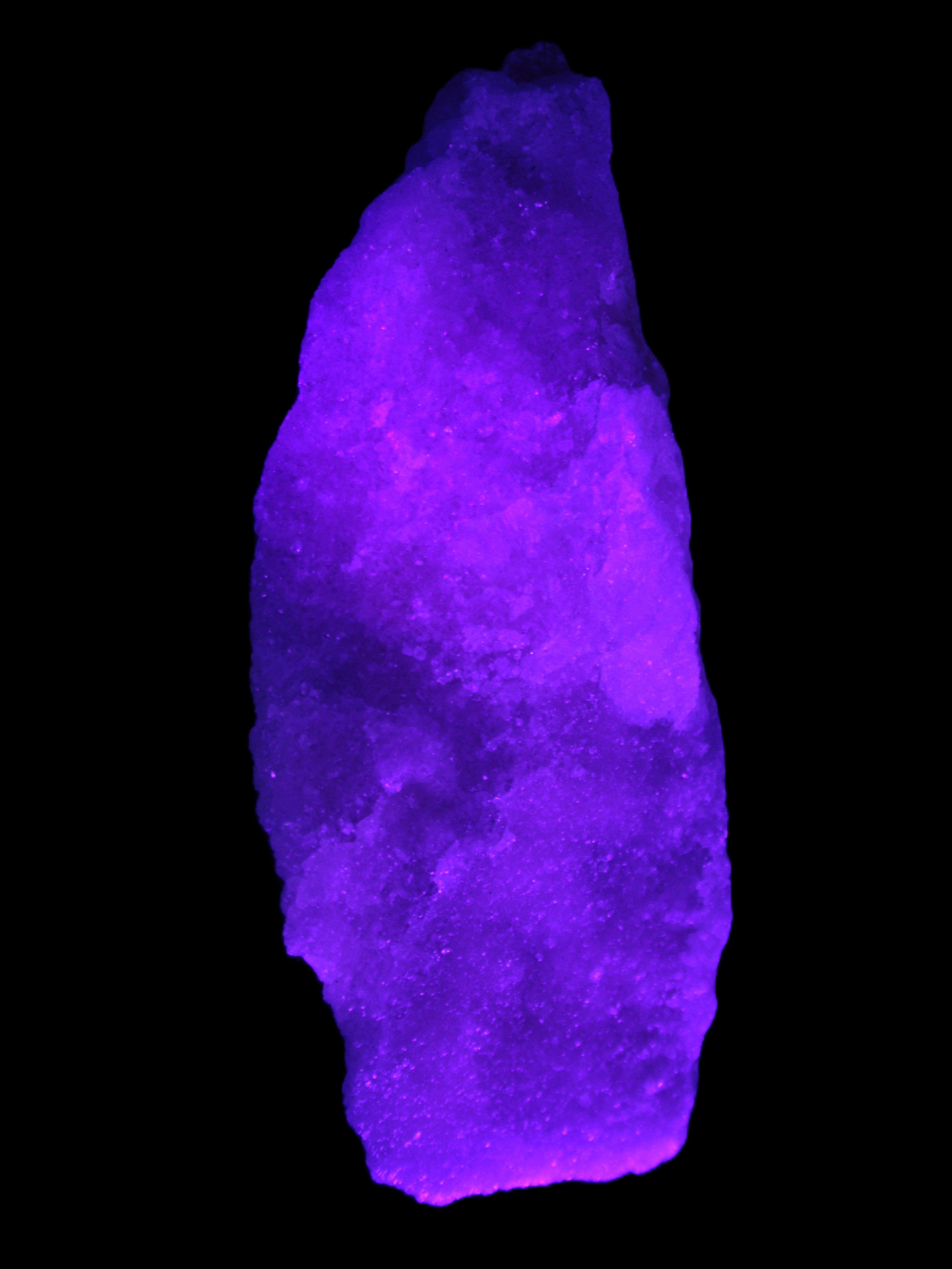 Pink Aragonite specimen on Ironstone matrix 150*22*75mm 336g in UV light -  Rocks and Things Store