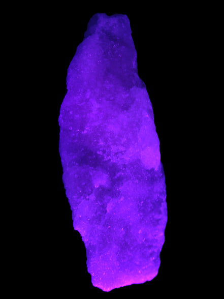 Pink Aragonite specimen on Ironstone matrix 150*22*75mm 336g in UV light -  Rocks and Things Store