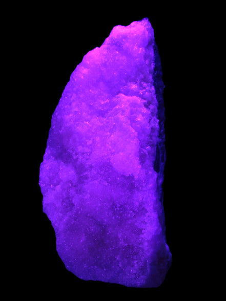 Pink Aragonite specimen on Ironstone matrix 150*22*75mm 336g in UV light -  Rocks and Things Store