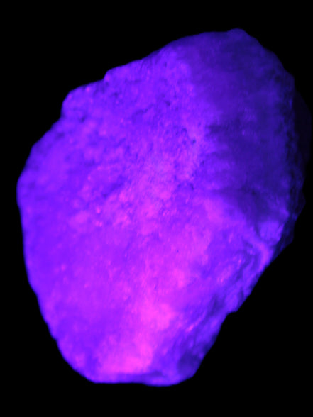 Pink Aragonite specimen on Ironstone matrix 57*24*40mm 116g in UV light - Rocks and Things Store