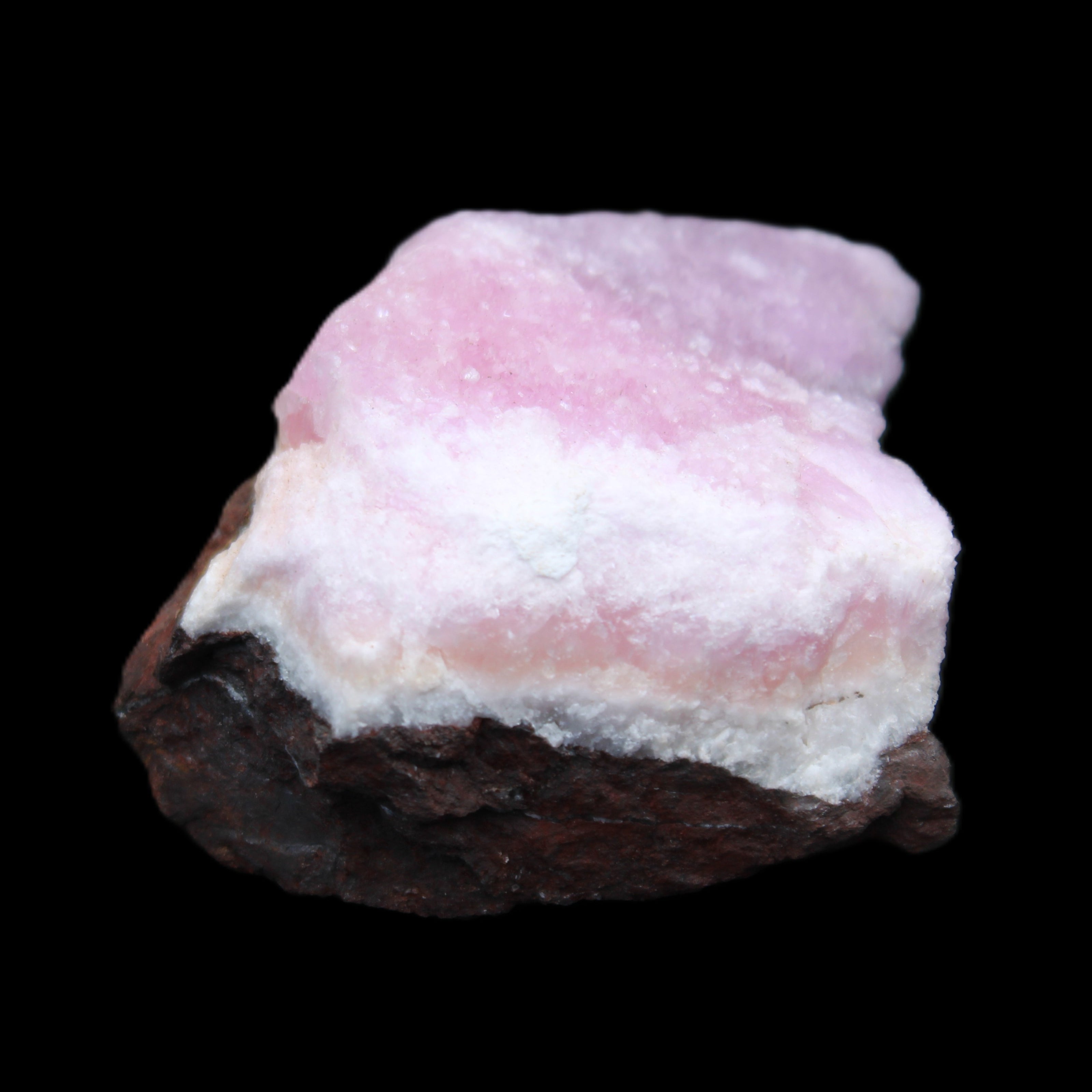 Pink Aragonite specimen on Ironstone matrix  88*40*50mm 275g in sunlight - Rocks and Things Store