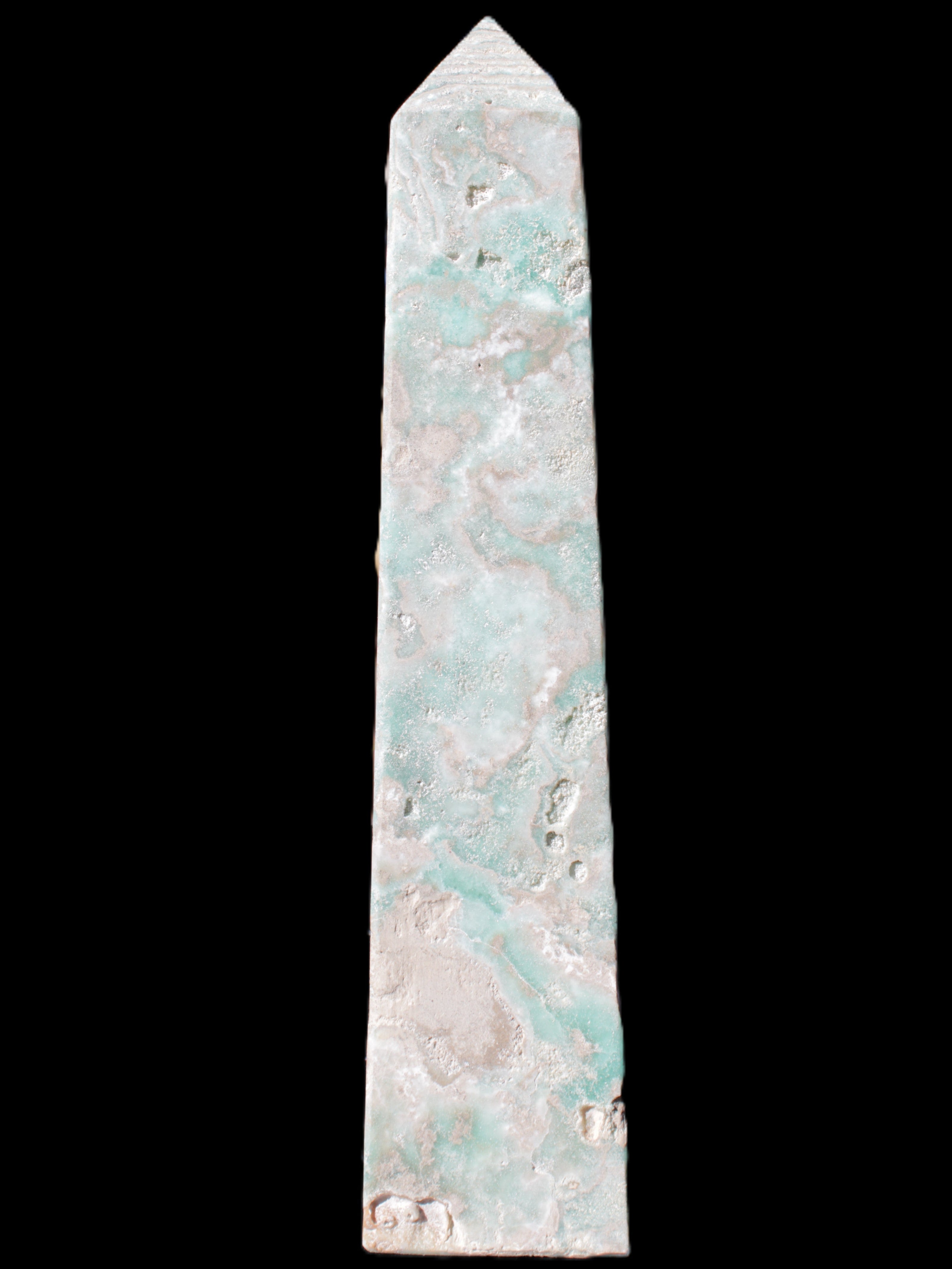 Caribbean Calcite obelisk 83*59*375mm 3089g Rocks and Things Store