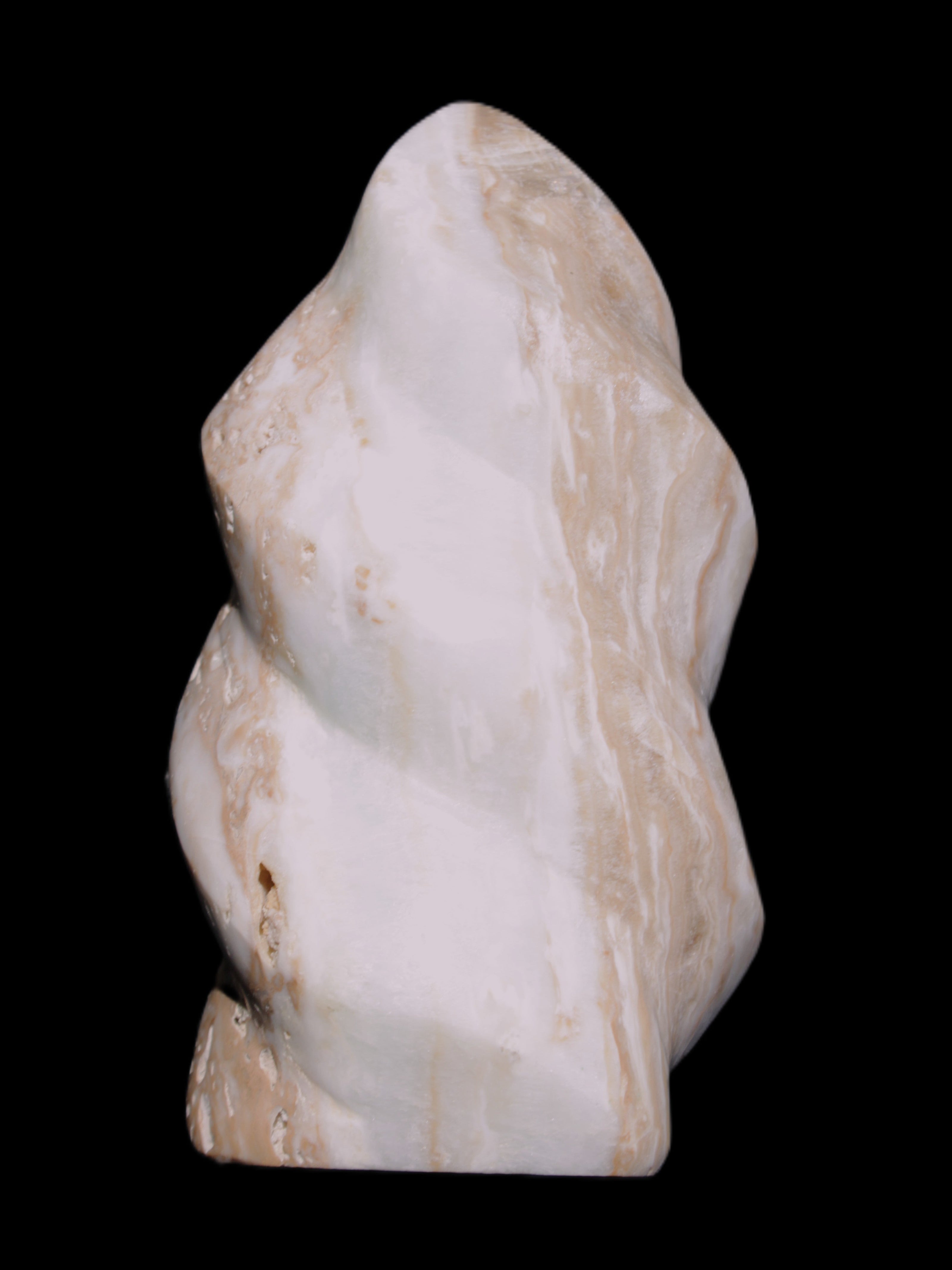 Caribbean Calcite flame 58*115mm 538g Rocks and Things Store