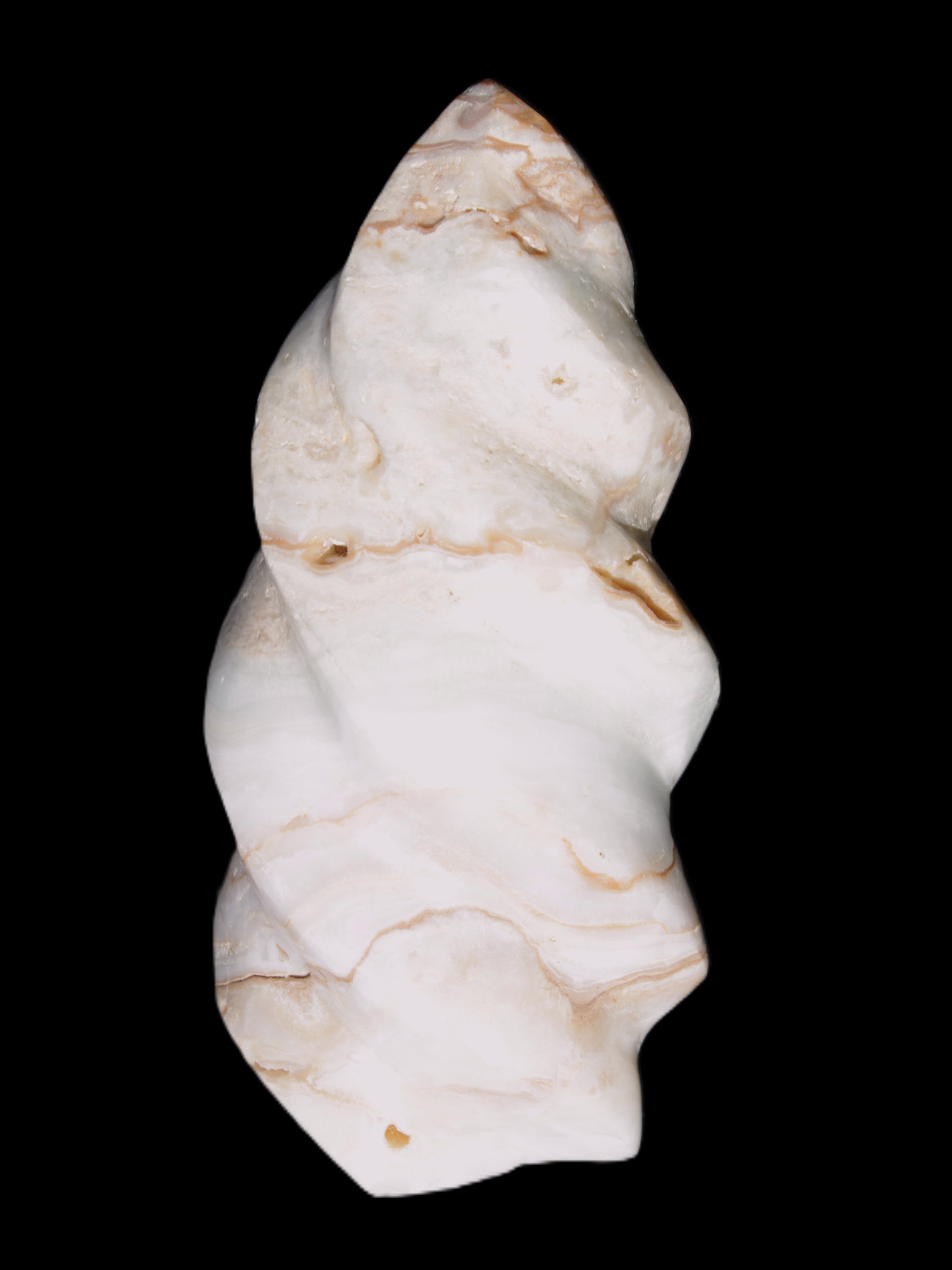 Caribbean Calcite flame 55*117mm 449.7g Rocks and Things Store