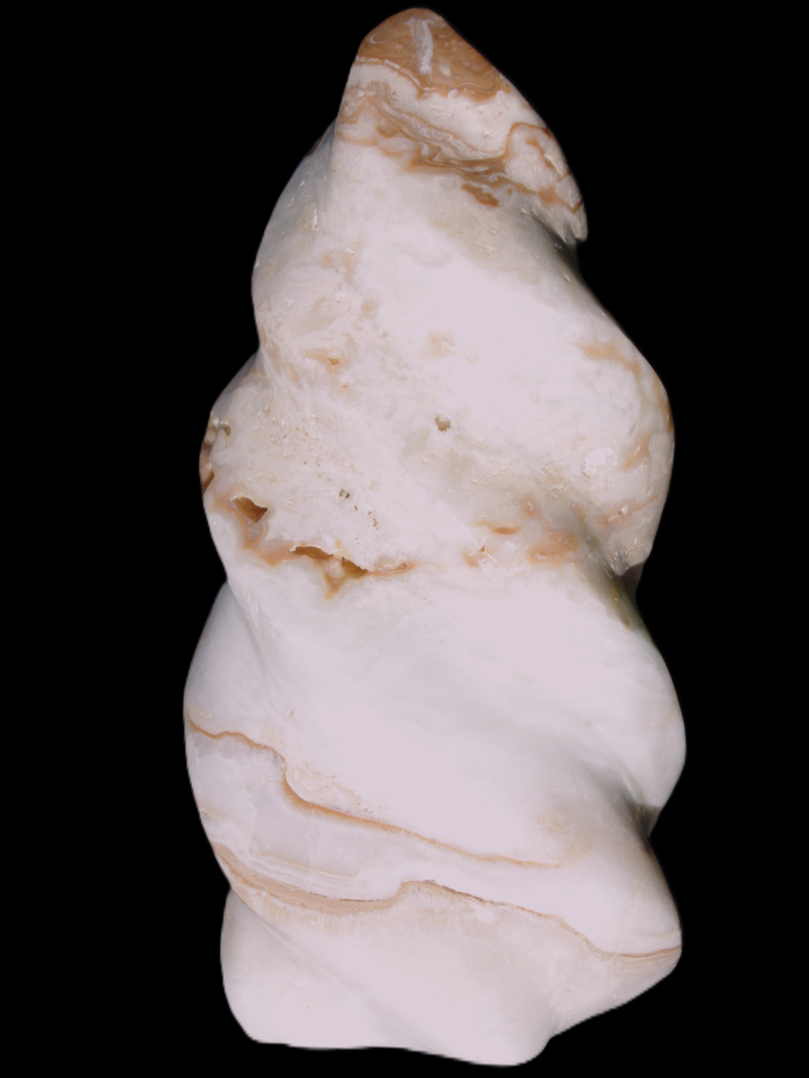 Caribbean Calcite flame 55*117mm 449.7g Rocks and Things Store