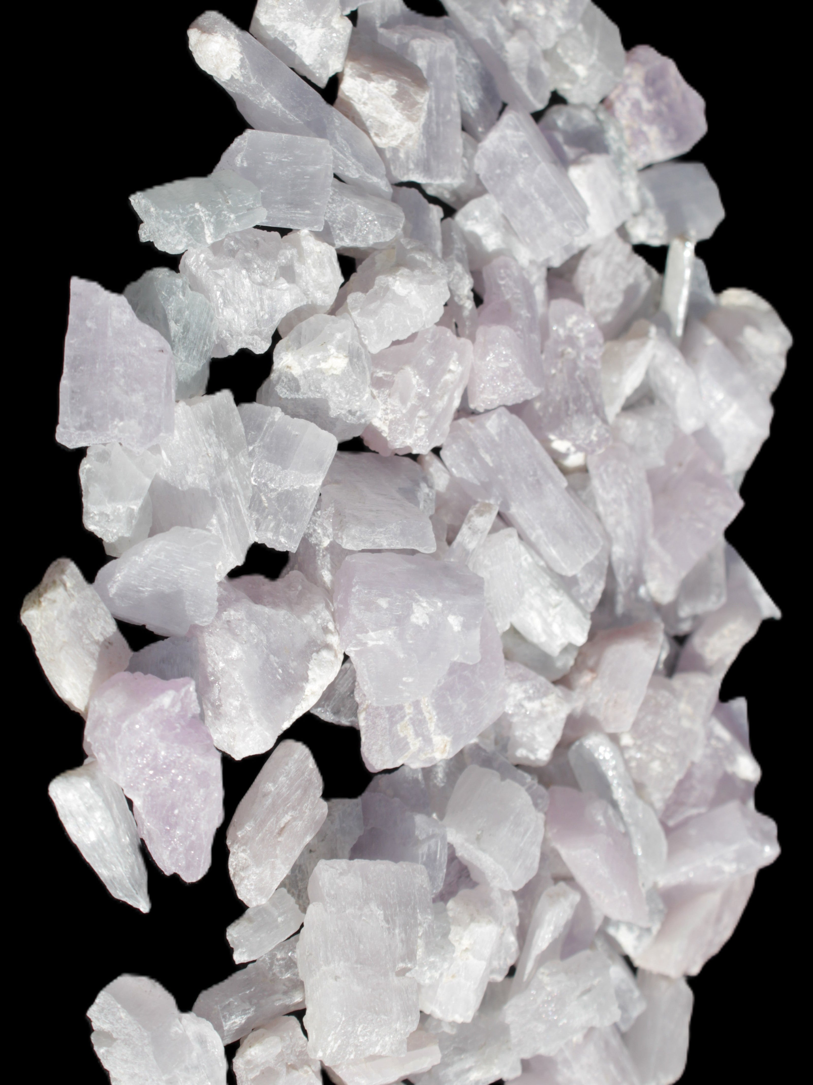 Pink/Lilac Kunzite 130+ crystals from Afghanistan 10-20mm 500g Wholesale Rocks and Things Store