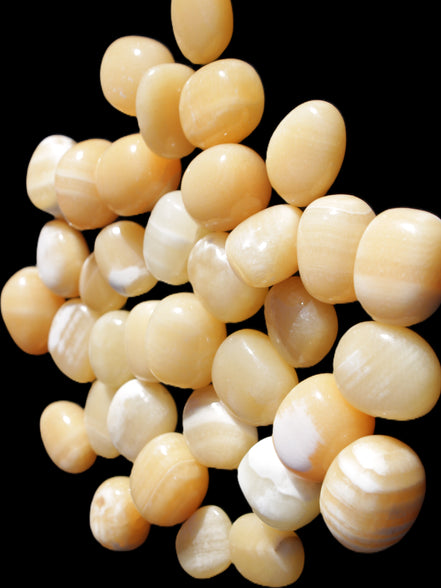 Lemon Calcite 36 tumbled stones 22*18mm - 30-24mm 730g Wholesale Rocks and Things Store