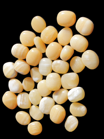 Lemon Calcite 36 tumbled stones 22*18mm - 30-24mm 730g Wholesale Rocks and Things Store