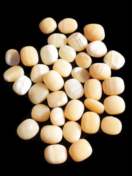 Lemon Calcite 36 tumbled stones 22*18mm - 30-24mm 730g Wholesale Rocks and Things Store