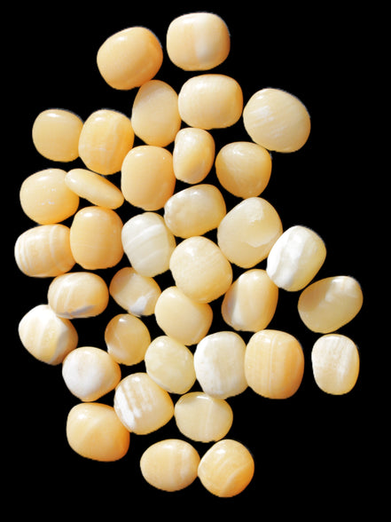 Lemon Calcite 36 tumbled stones 22*18mm - 30-24mm 730g Wholesale Rocks and Things Store