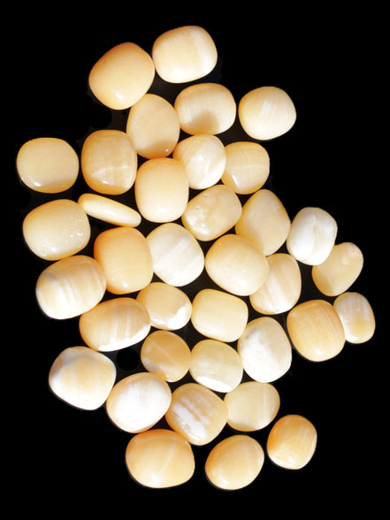 Lemon Calcite 36 tumbled stones 22*18mm - 30-24mm 730g Wholesale Rocks and Things Store