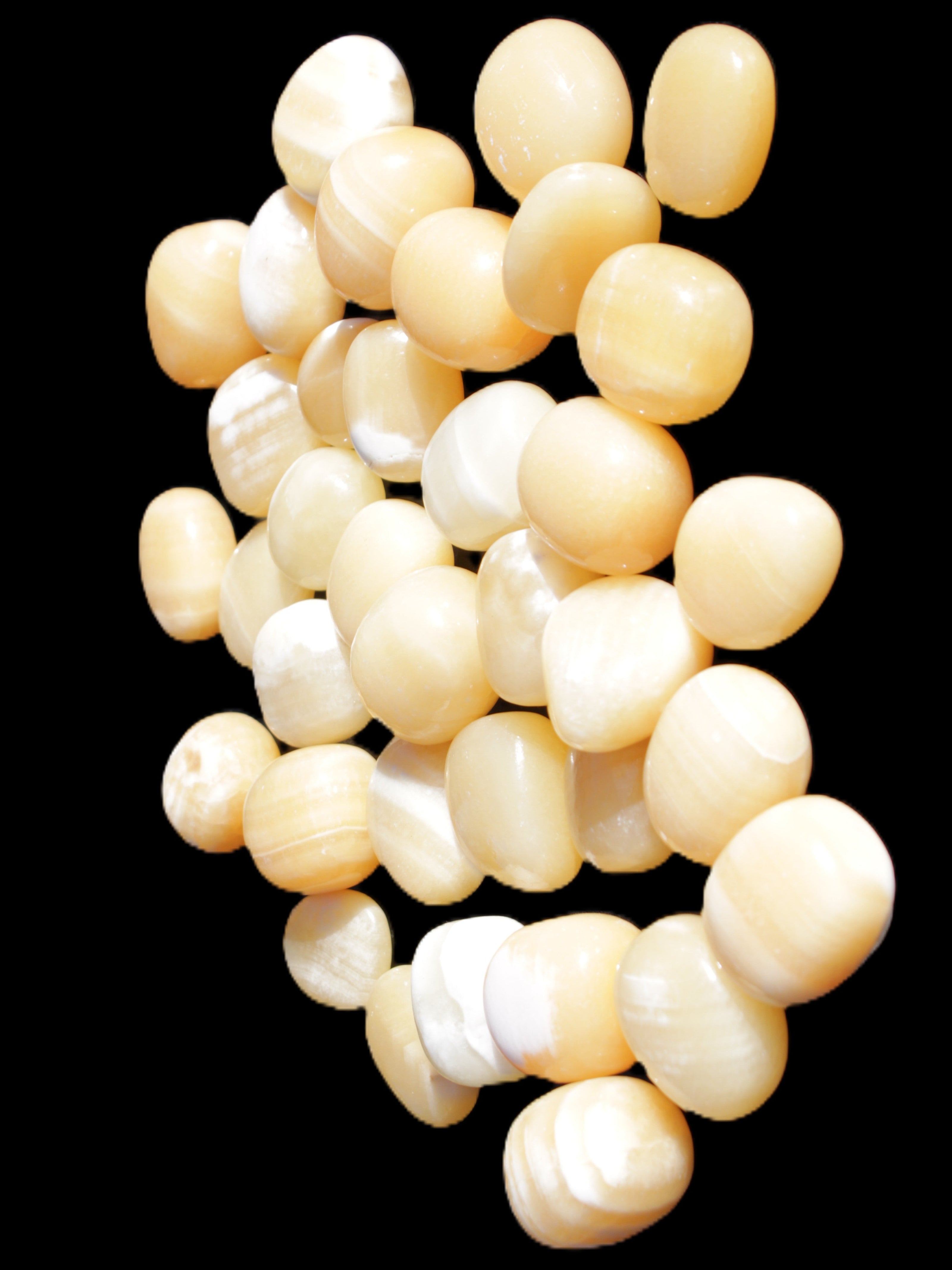 Lemon Calcite 36 tumbled stones 22*18mm - 30-24mm 730g Wholesale Rocks and Things Store