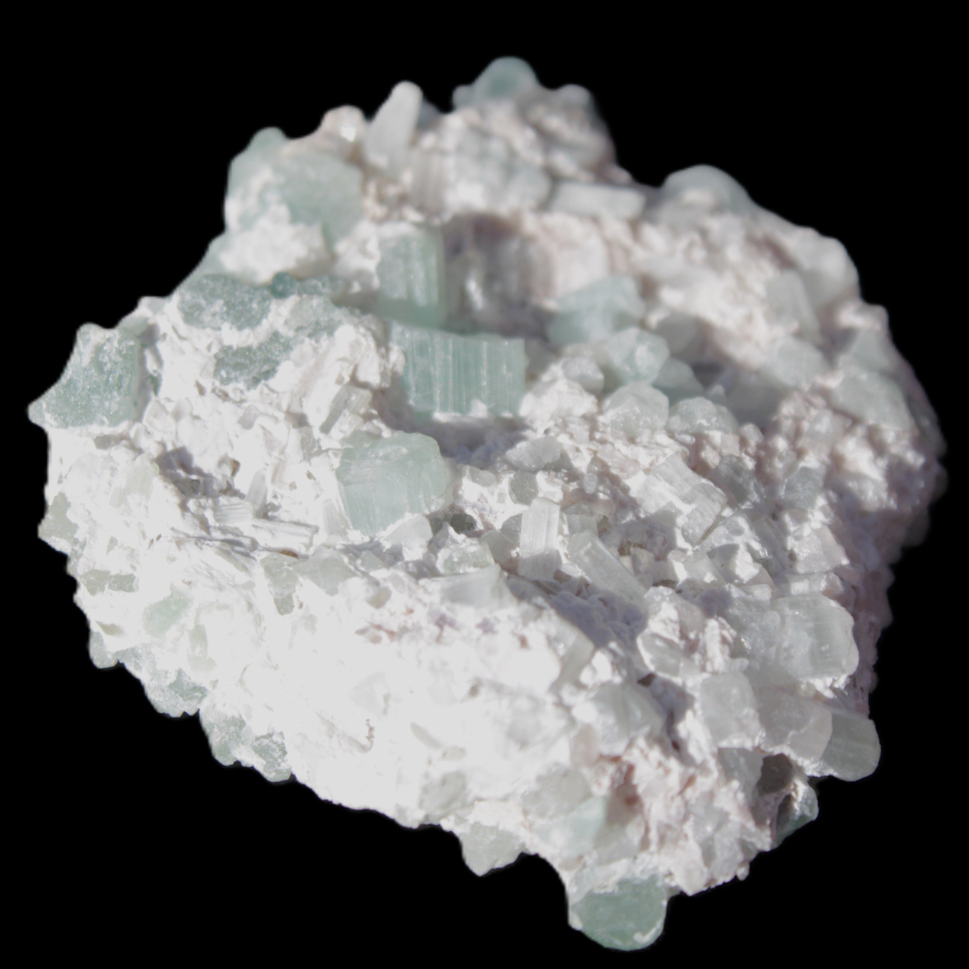 Green Tourmaline cluster 46*41*15mm 142ct 28.5g in sunlight - Rocks and Things Store