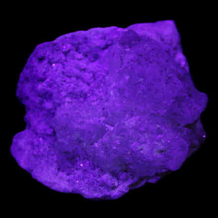Ice Quartz and Mica cluster 55*50*35mm 84g in UV light - Rocks and Things Store