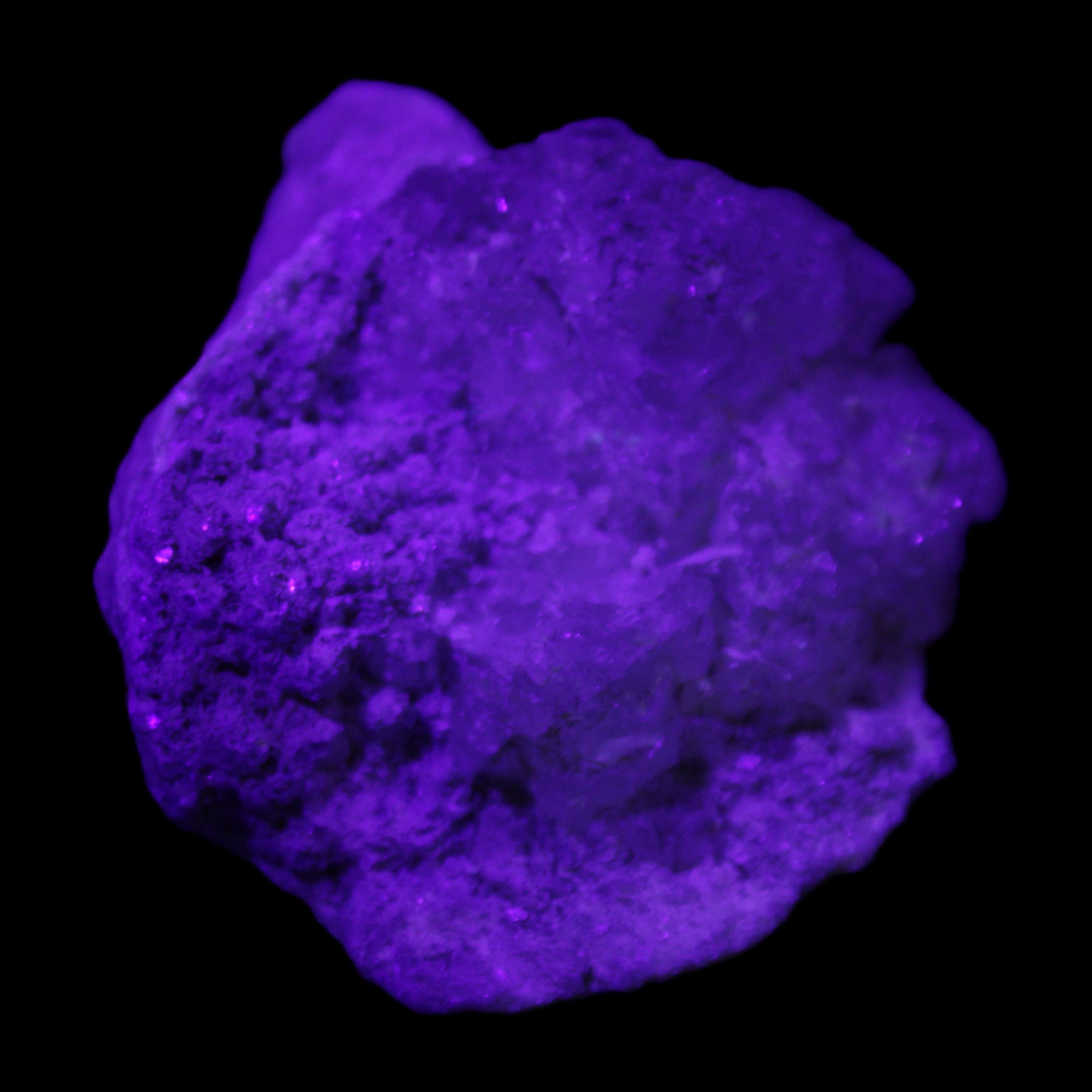 Ice Quartz and Mica cluster 55*50*35mm 84g in UV light - Rocks and Things Store