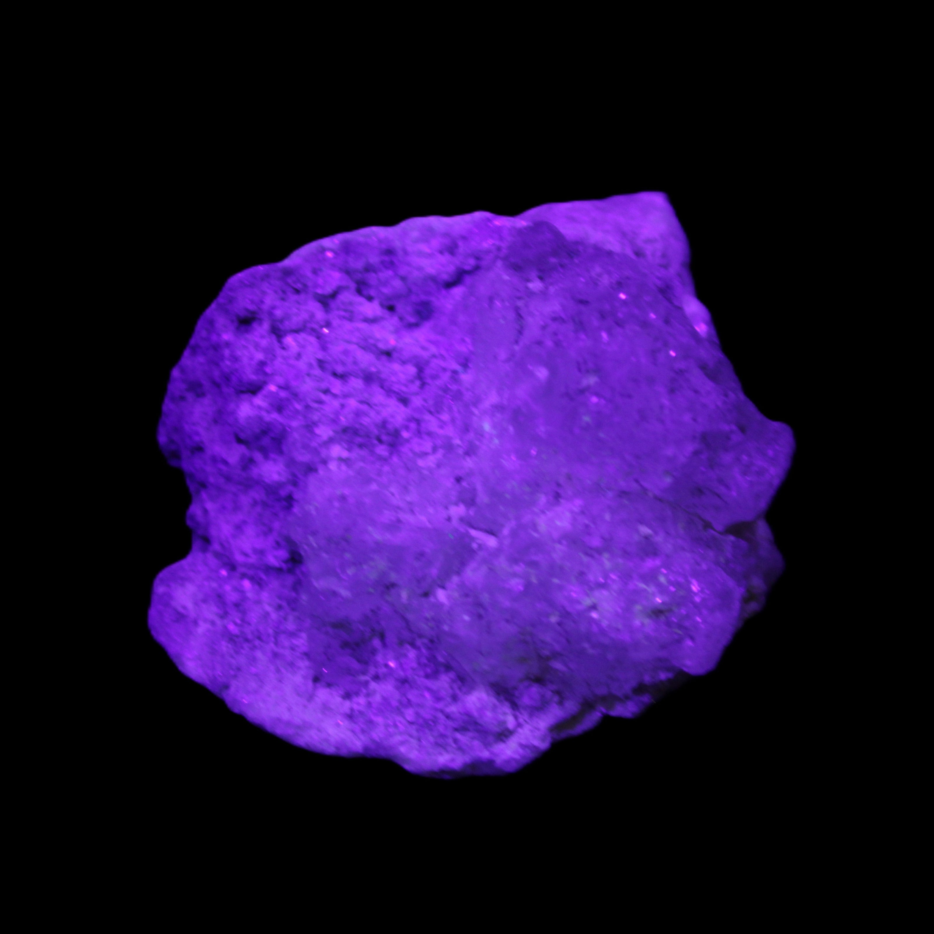 Ice Quartz and Mica cluster 55*50*35mm 84g in UV light - Rocks and Things Store