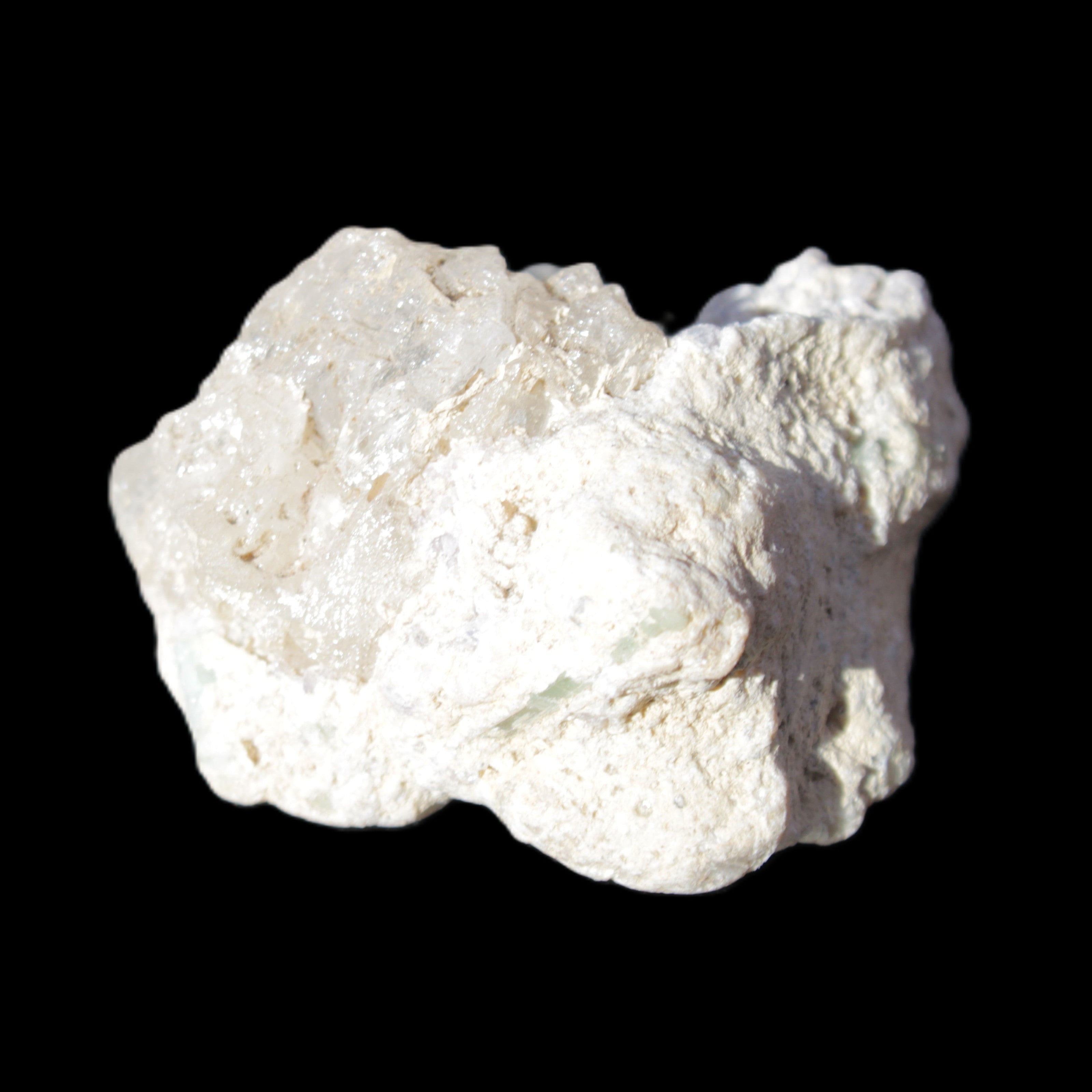 Kunzite, Green Tourmaline and Mica cluster 55*50*35mm 84g in sunlight - Rocks and Things Store