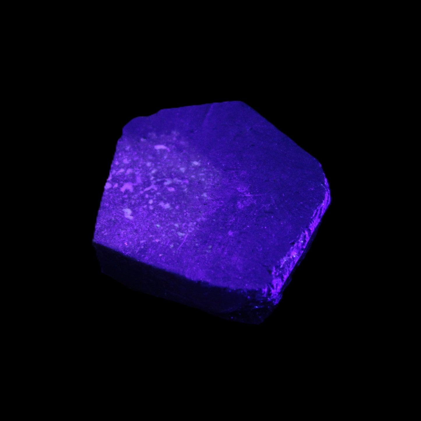 Flat Epidote crystal specimen from Iran 40*38*12mm 32.8g in UV light - Rocks and Things Store