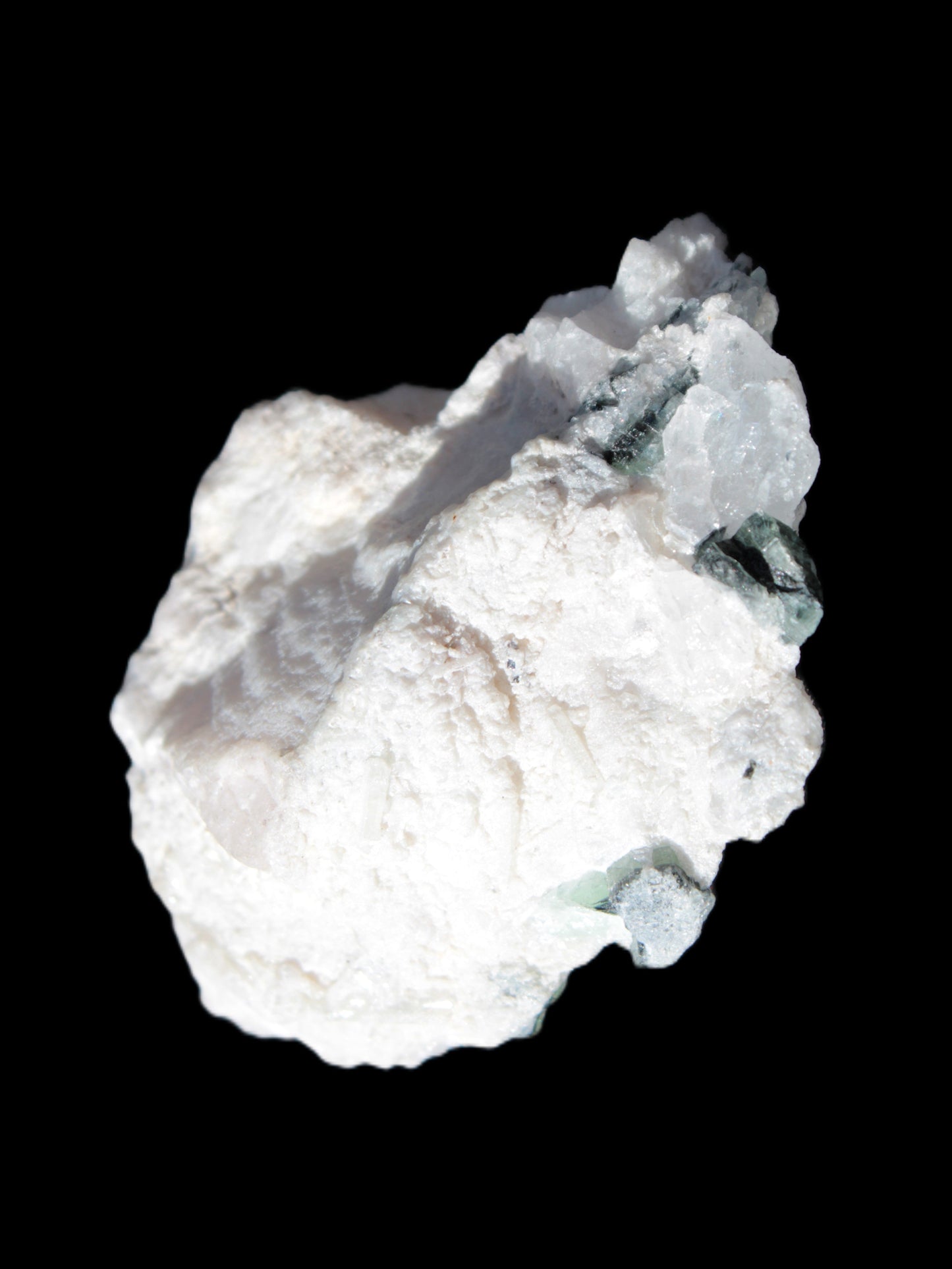 Spessartine Garnet Elbaite Mica Quartz Feldspar matrix 60*30*44mm 329ct 65.8g in bright sunlight - Rocks and Things Store