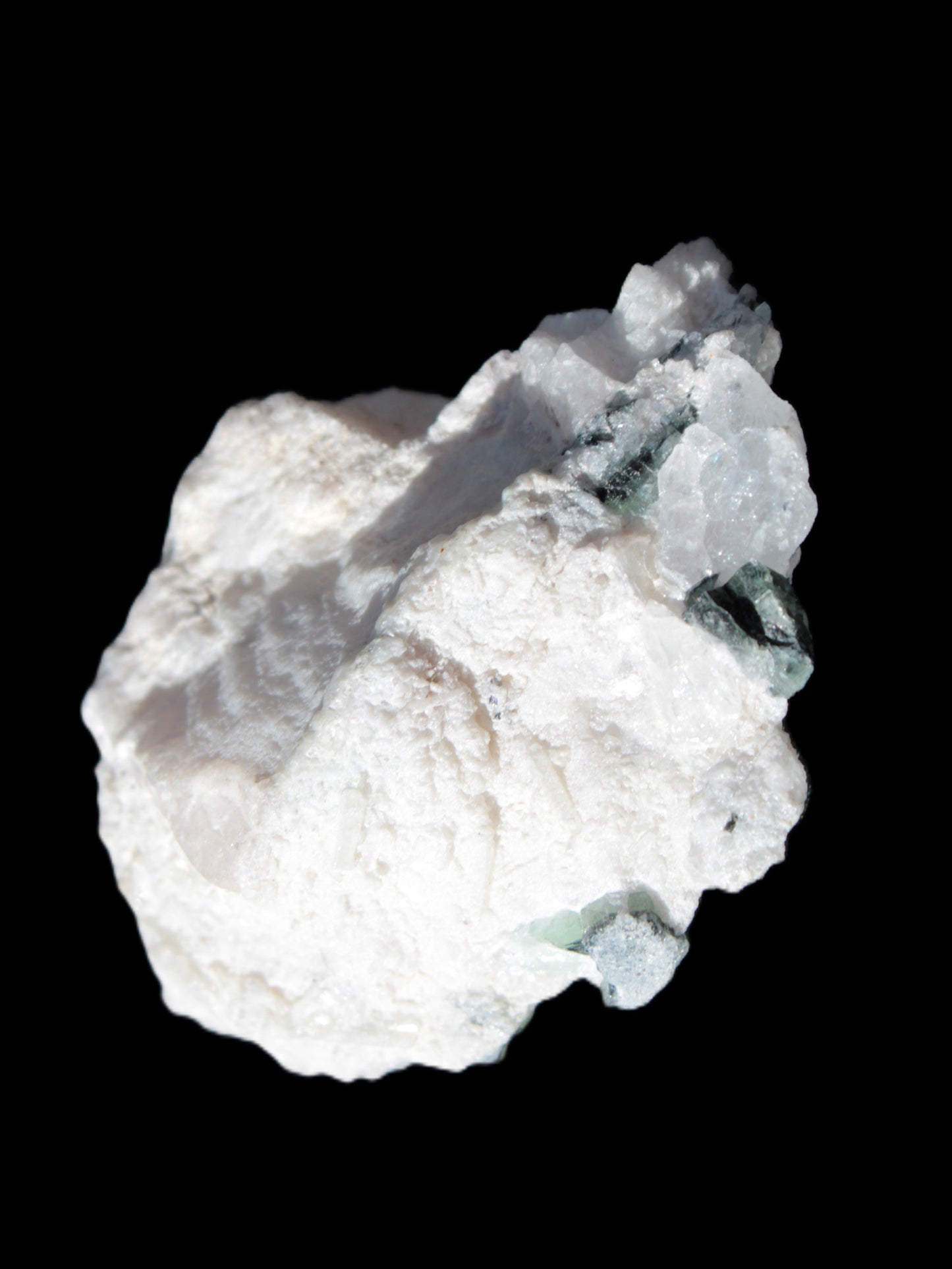 Spessartine Garnet Elbaite Mica Quartz Feldspar matrix 60*30*44mm 329ct 65.8g in bright sunlight - Rocks and Things Store