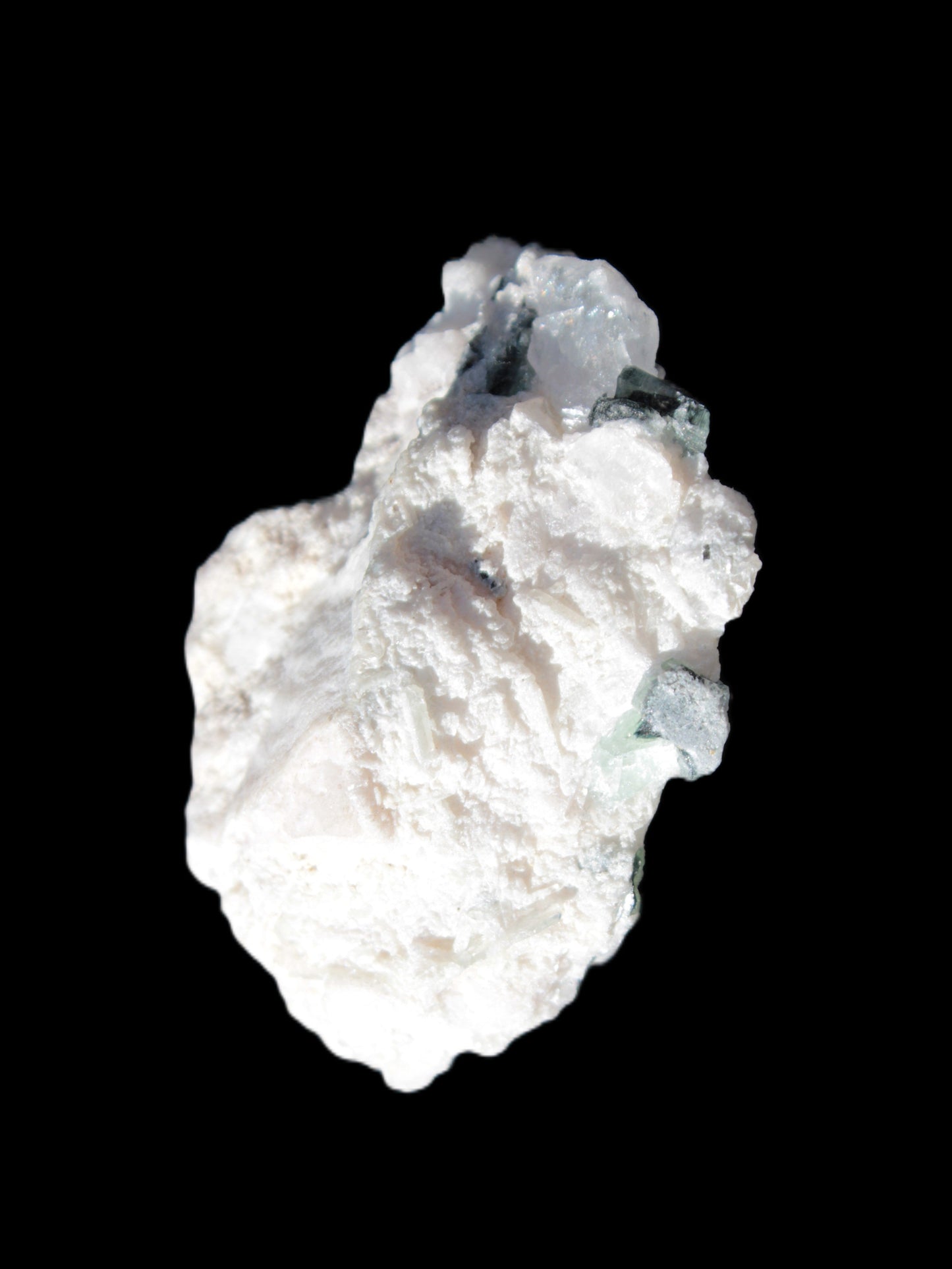 Spessartine Garnet Elbaite Mica Quartz Feldspar matrix 60*30*44mm 329ct 65.8g in bright sunlight - Rocks and Things Store