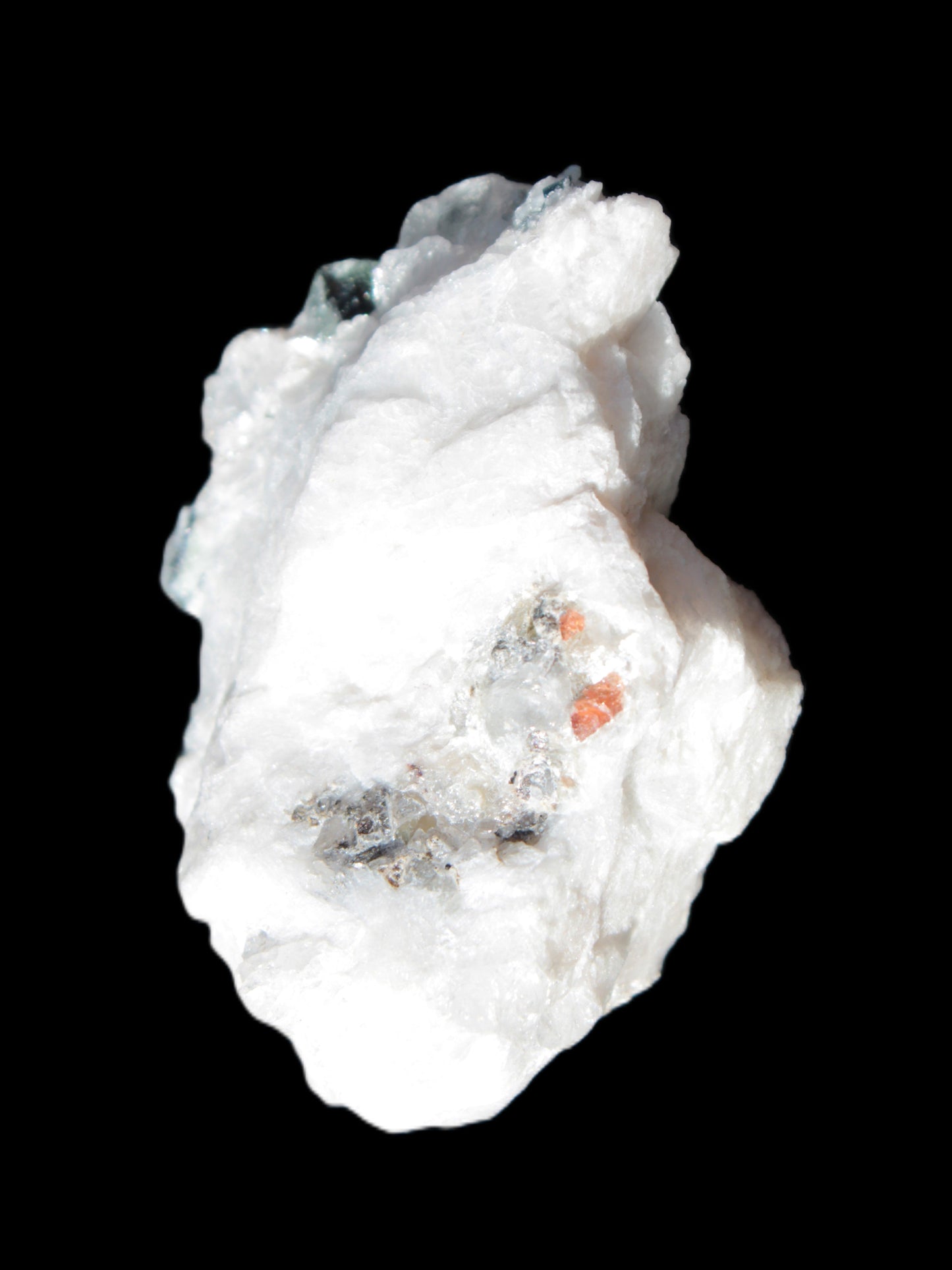 Spessartine Garnet Elbaite Mica Quartz Feldspar matrix 60*30*44mm 329ct 65.8g Rocks and Things
