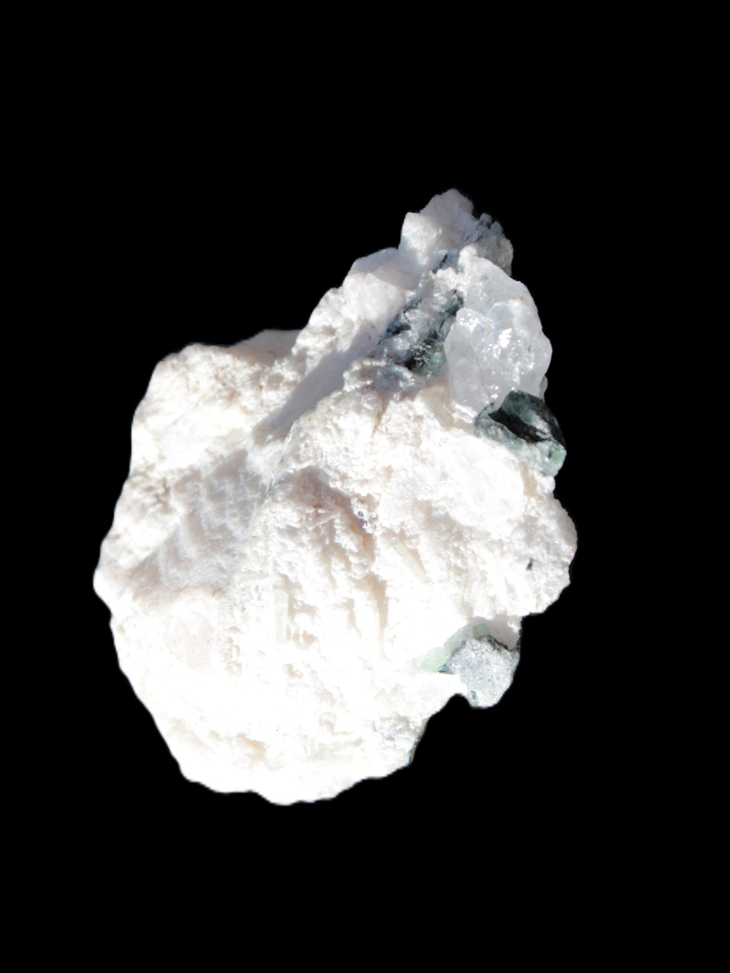 Spessartine Garnet Elbaite Mica Quartz Feldspar matrix 60*30*44mm 329ct 65.8g in bright sunlight - Rocks and Things