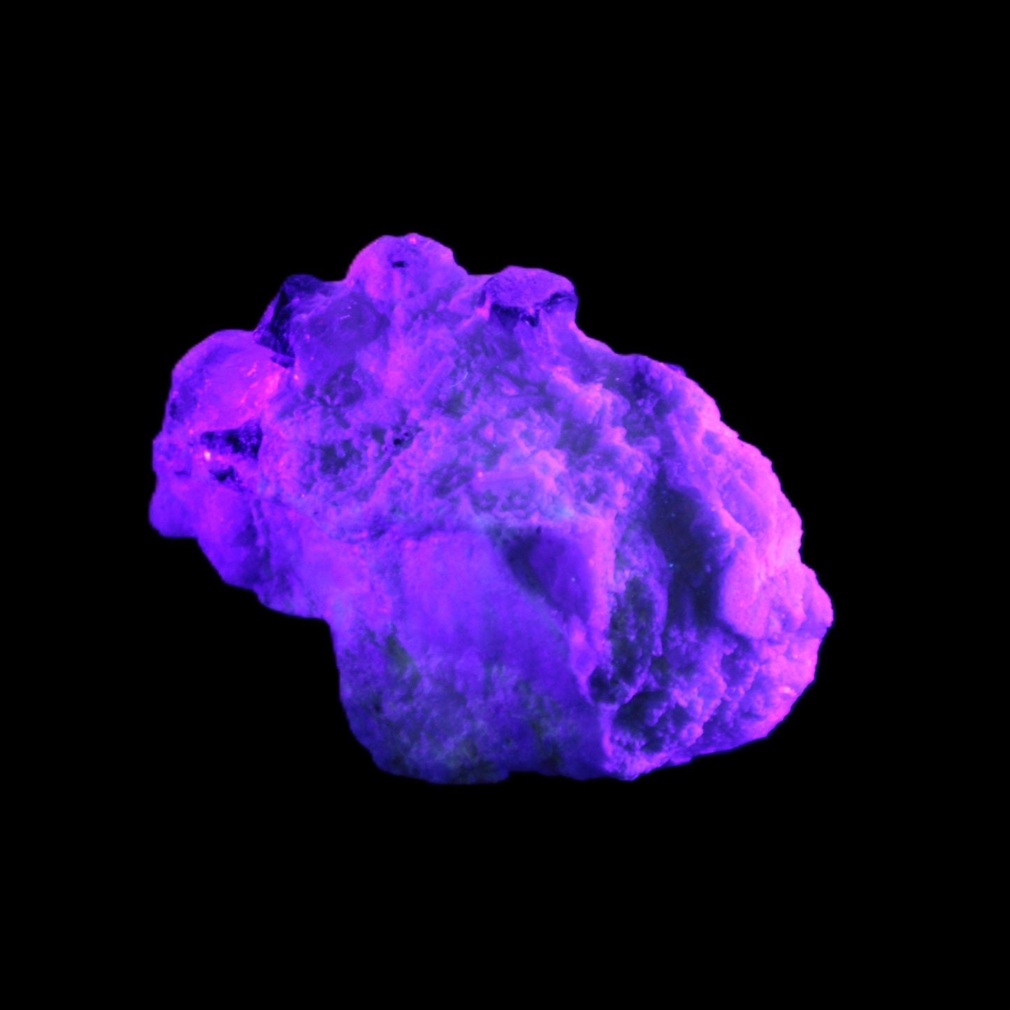 Spessartine Garnet Elbaite Mica Quartz Feldspar matrix 60*30*44mm 329ct 65.8g in UV light - Rocks and Things Store