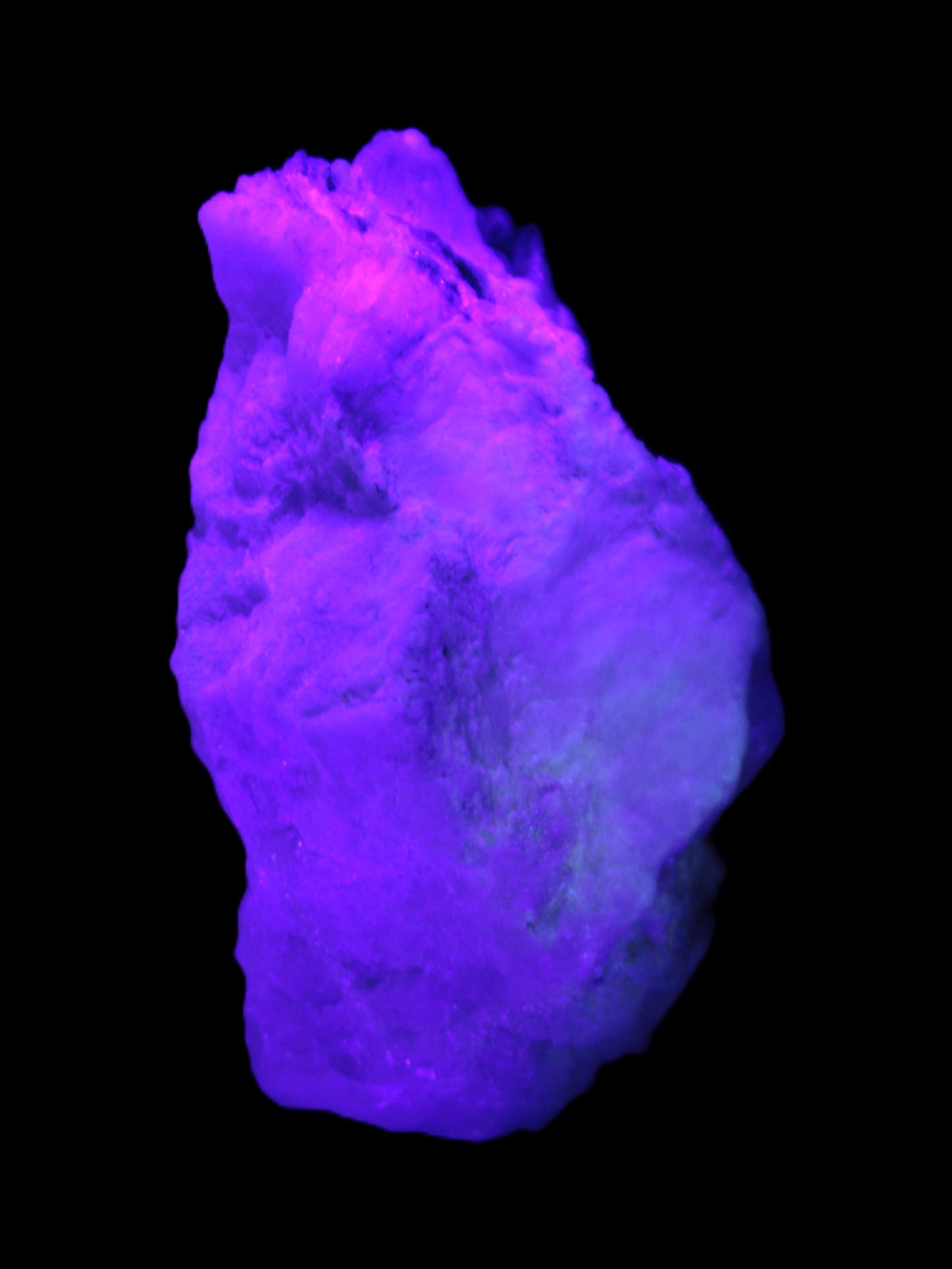 Spessartine Garnet Elbaite Mica Quartz Feldspar matrix 60*30*44mm 329ct 65.8g in UV light - Rocks and Things Store