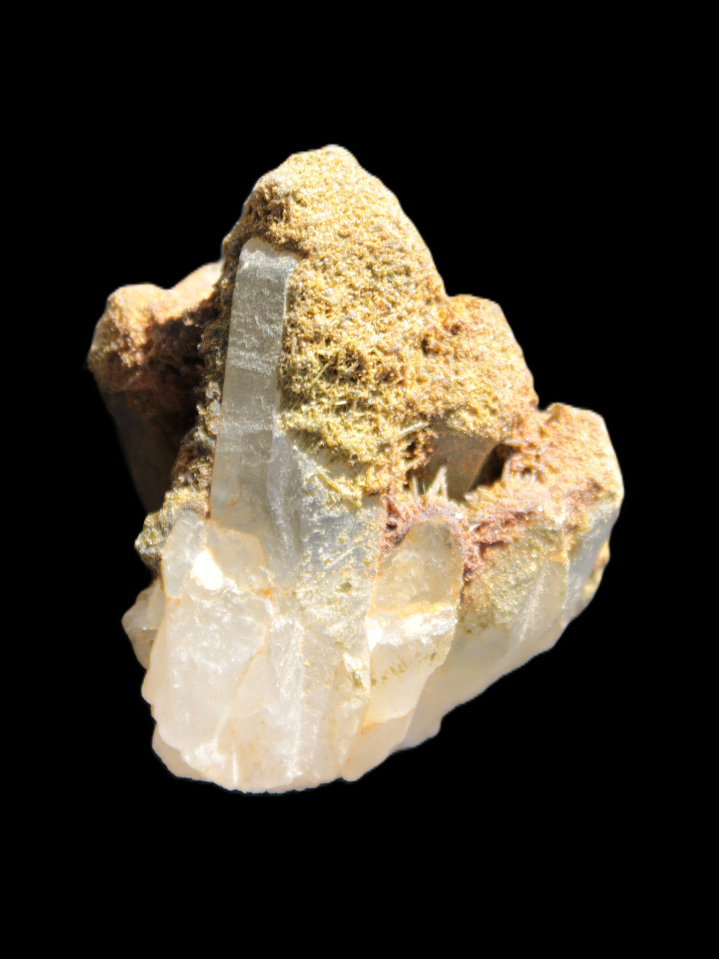 Elestial Clear Quartz crystals with crystal Calcite coating from Afghanistan 179.2g Rocks and Things
