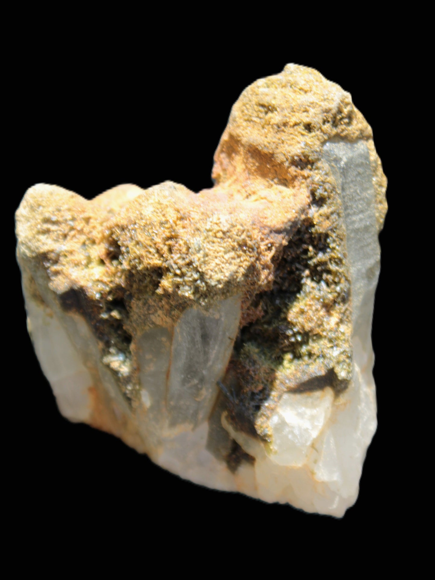 Elestial Clear Quartz crystals with crystal Calcite coating from Afghanistan 179.2g Rocks and Things