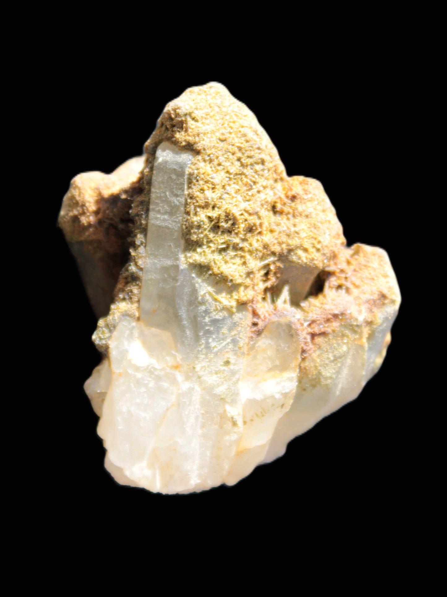 Elestial Clear Quartz crystals with crystal Calcite coating from Afghanistan 179.2g Rocks and Things