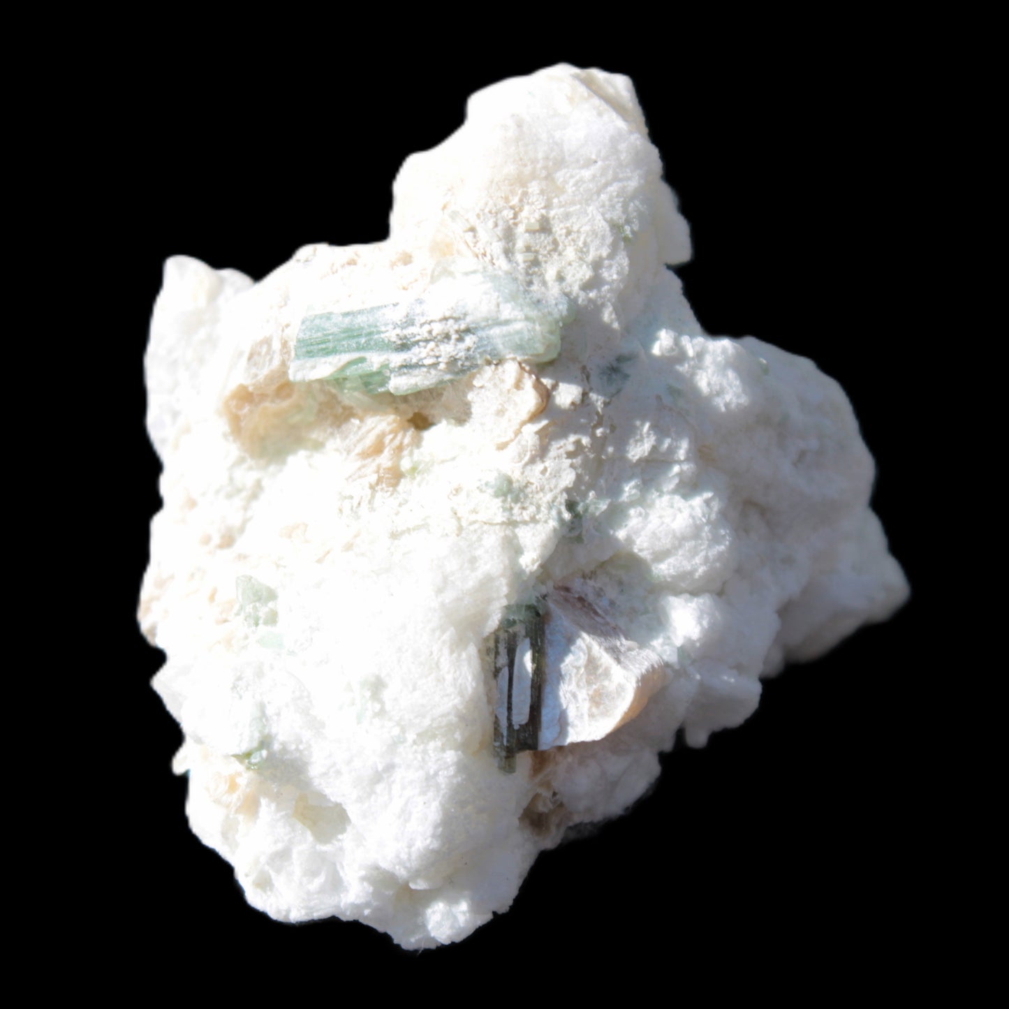 Green Tourmaline, Lepidolite Double-Terminated Quartz in Mica -Feldspar matrix cluster 47.7g Rocks and Things Store