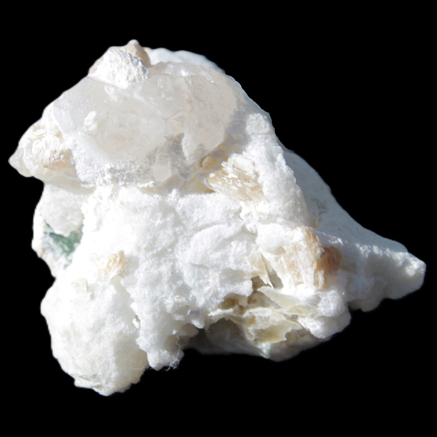 Green Tourmaline, Lepidolite Double-Terminated Quartz in Mica -Feldspar matrix cluster 47.7g Rocks and Things Store