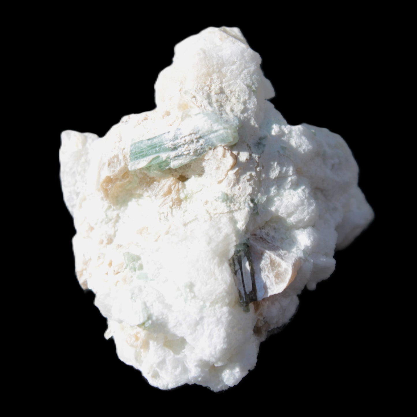 Green Tourmaline, Lepidolite Double-Terminated Quartz in Mica -Feldspar matrix cluster 47.7g Rocks and Things Store